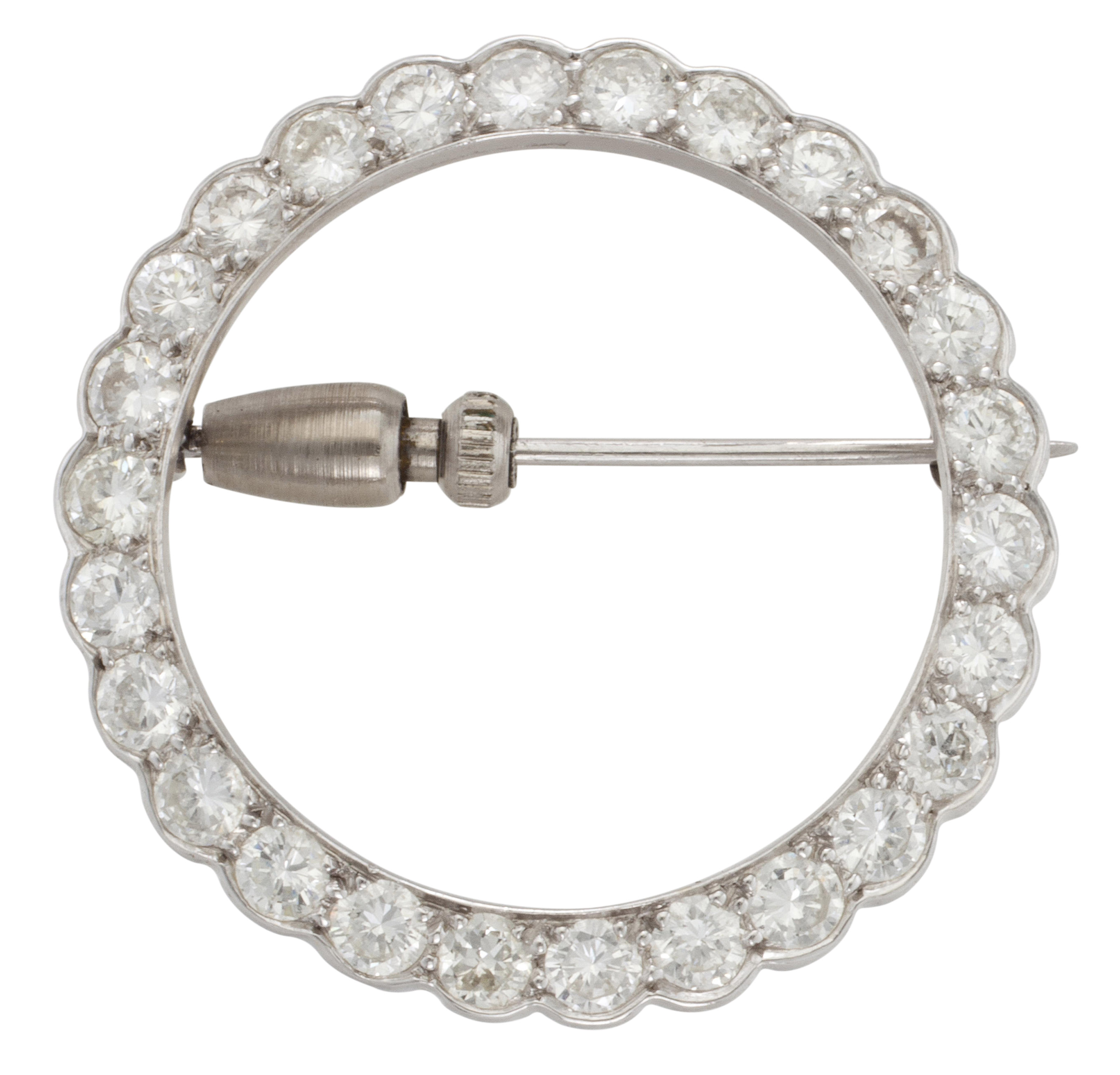 A DIAMOND CIRCLE BROOCH, Christie’s