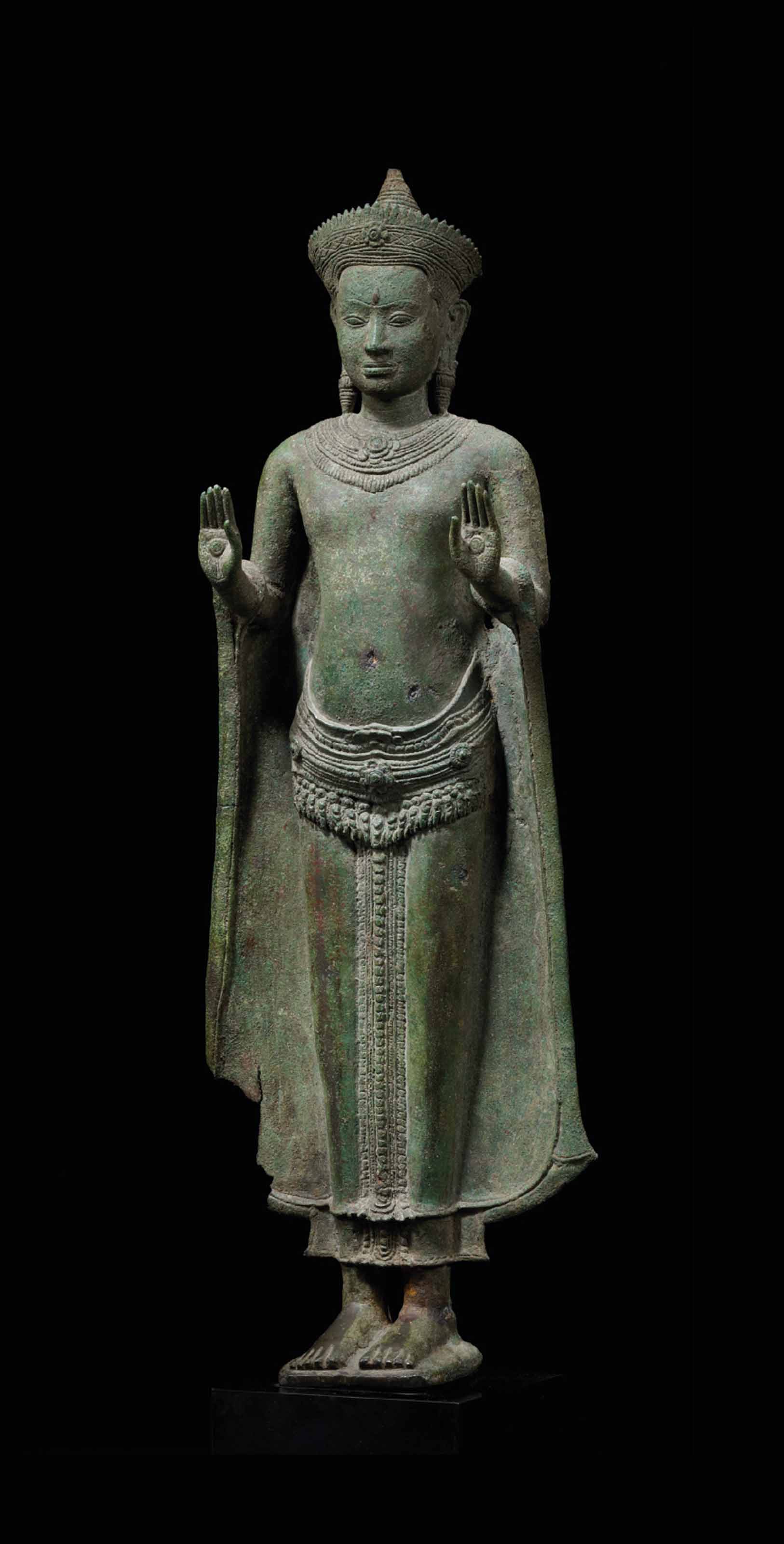Statue de la déesse bouddhiste Tara verte - 21 cm