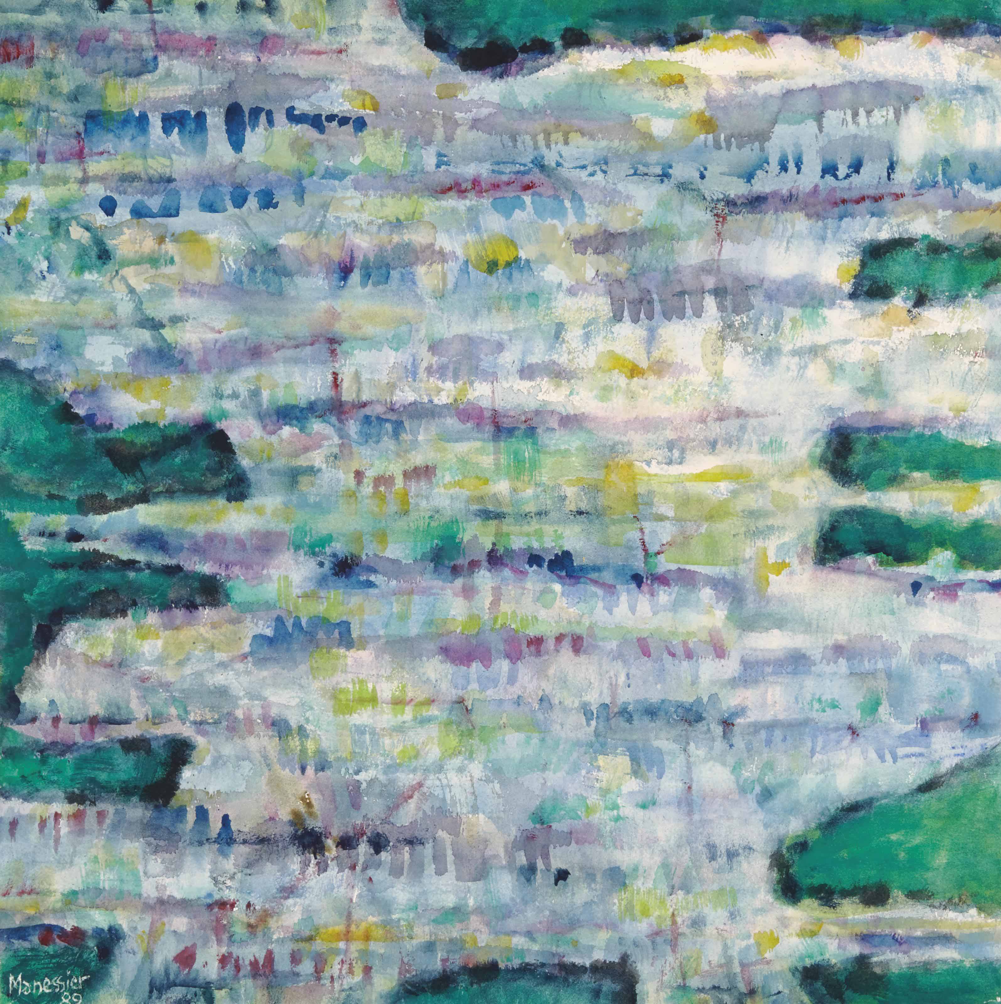 ALFRED MANESSIER (1911-1993) , Lumière bleue dans les