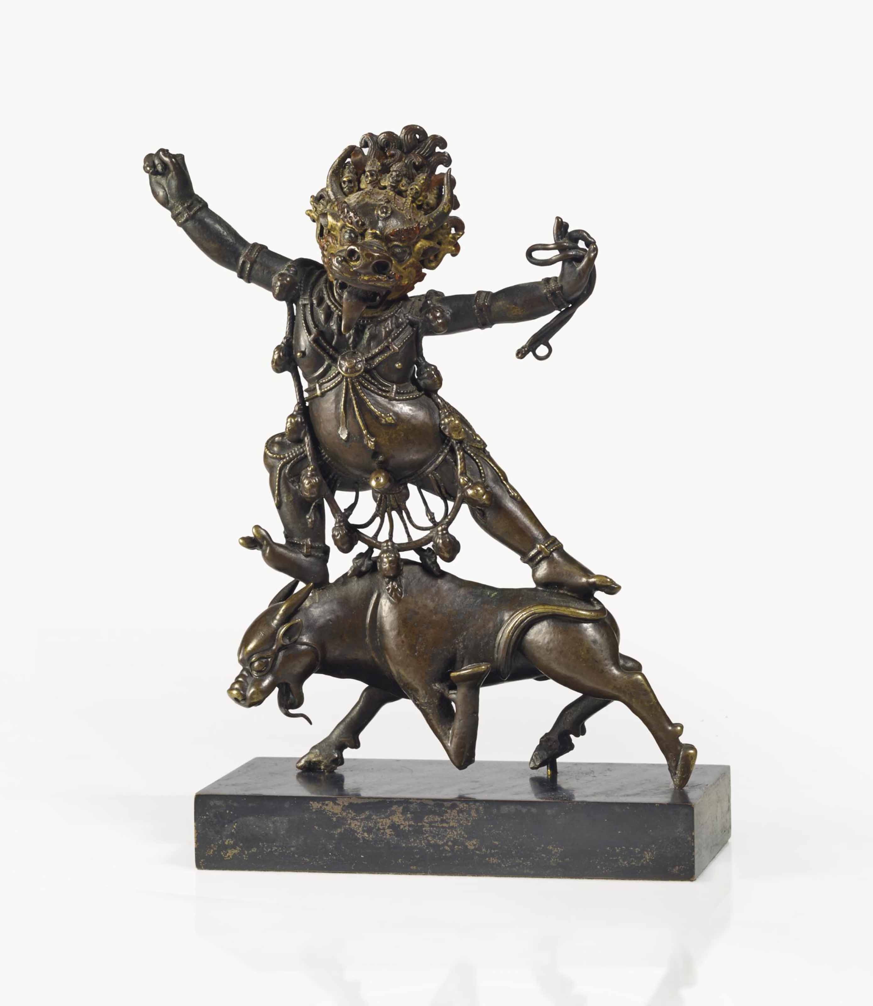 Statuette De Yama En Bronze