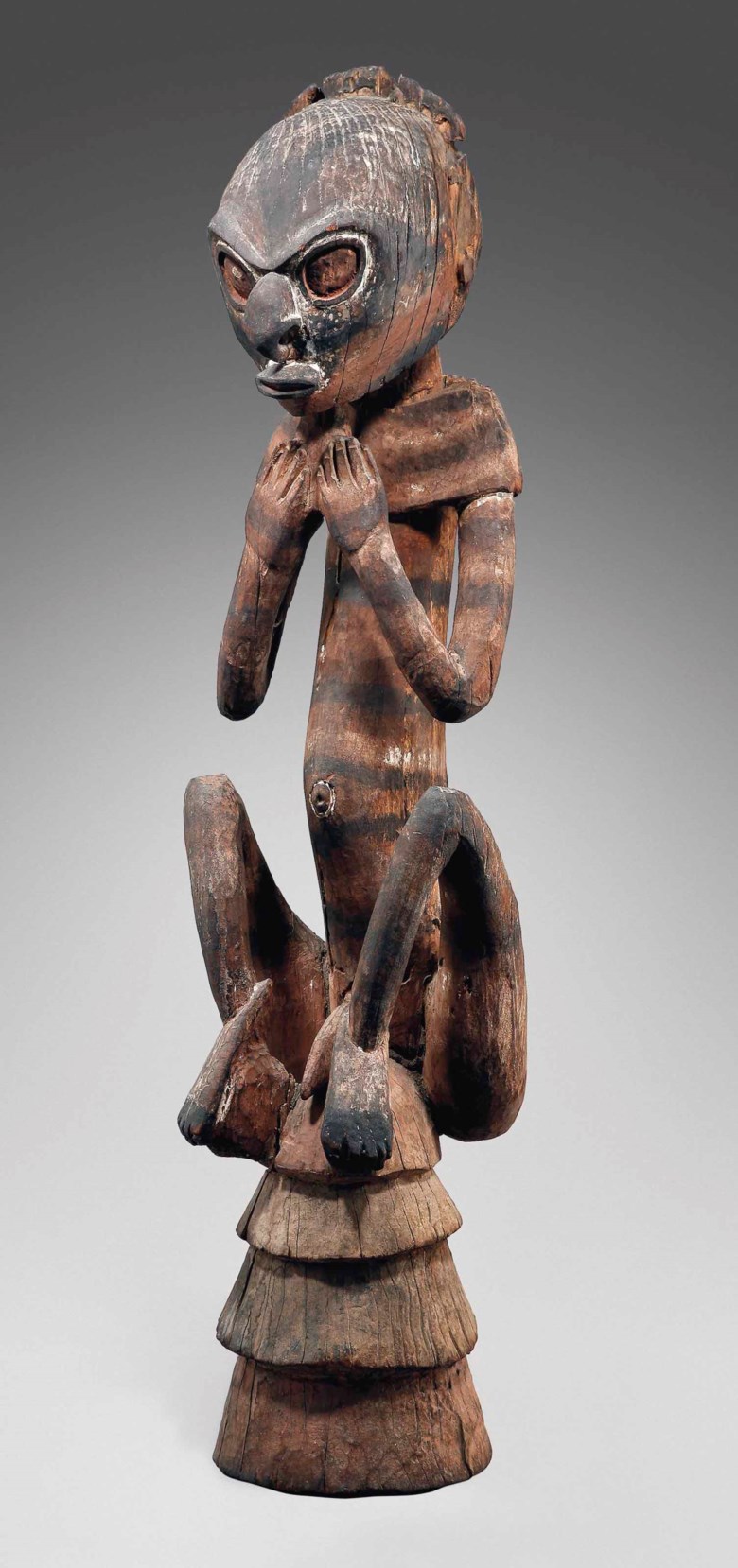 A ceremonial roof figure, Middle Sepik, Yuat river, Papua New Guinea, 1600-1890. Height 41¾ in (106 cm). Sold for €2,505,500 on 19 June 2013 at Christie’s in Paris