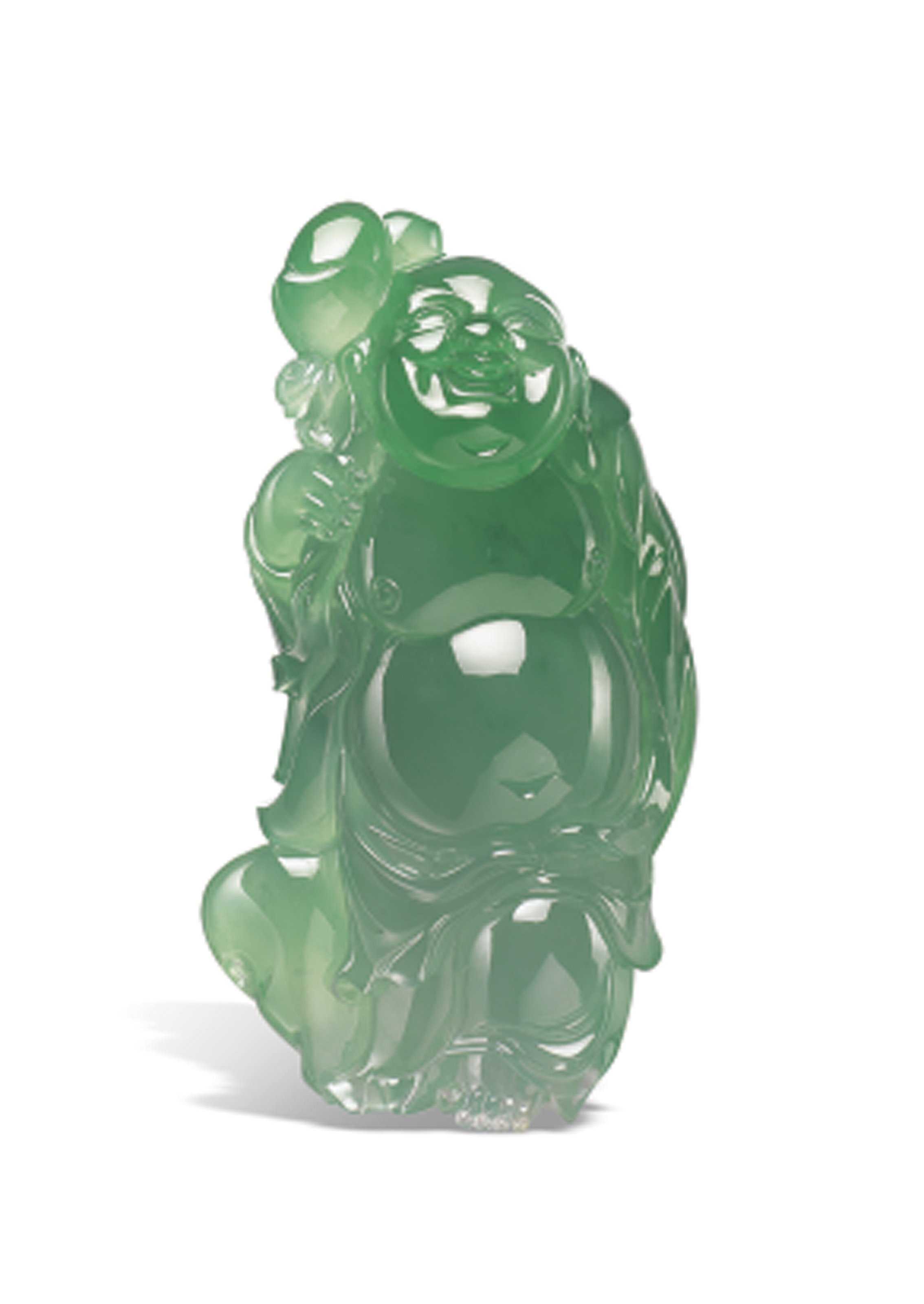A CARVED JADEITE LAUGHING BUDDHA Christie's