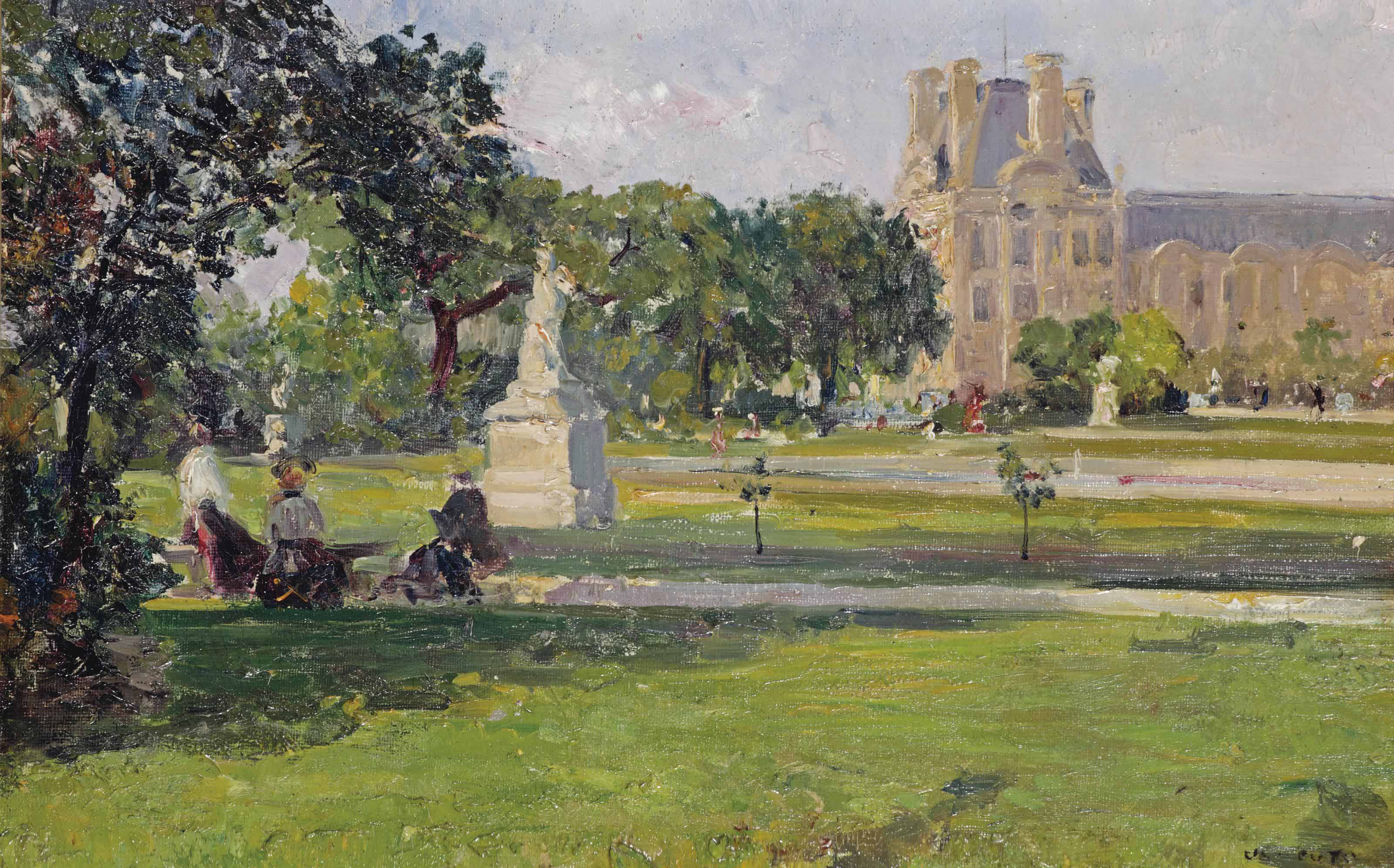 Ulisse Caputo Salerno 1872 1948 Paris A Quiet Afternoon In The