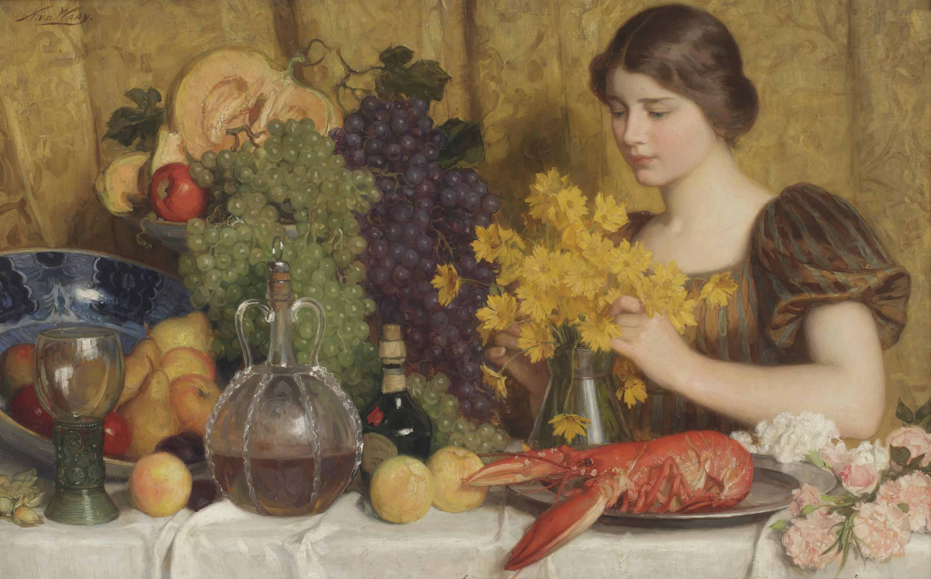 Nicolaas Van Der Waay Amsterdam 1855 1936 The Finishing Touch