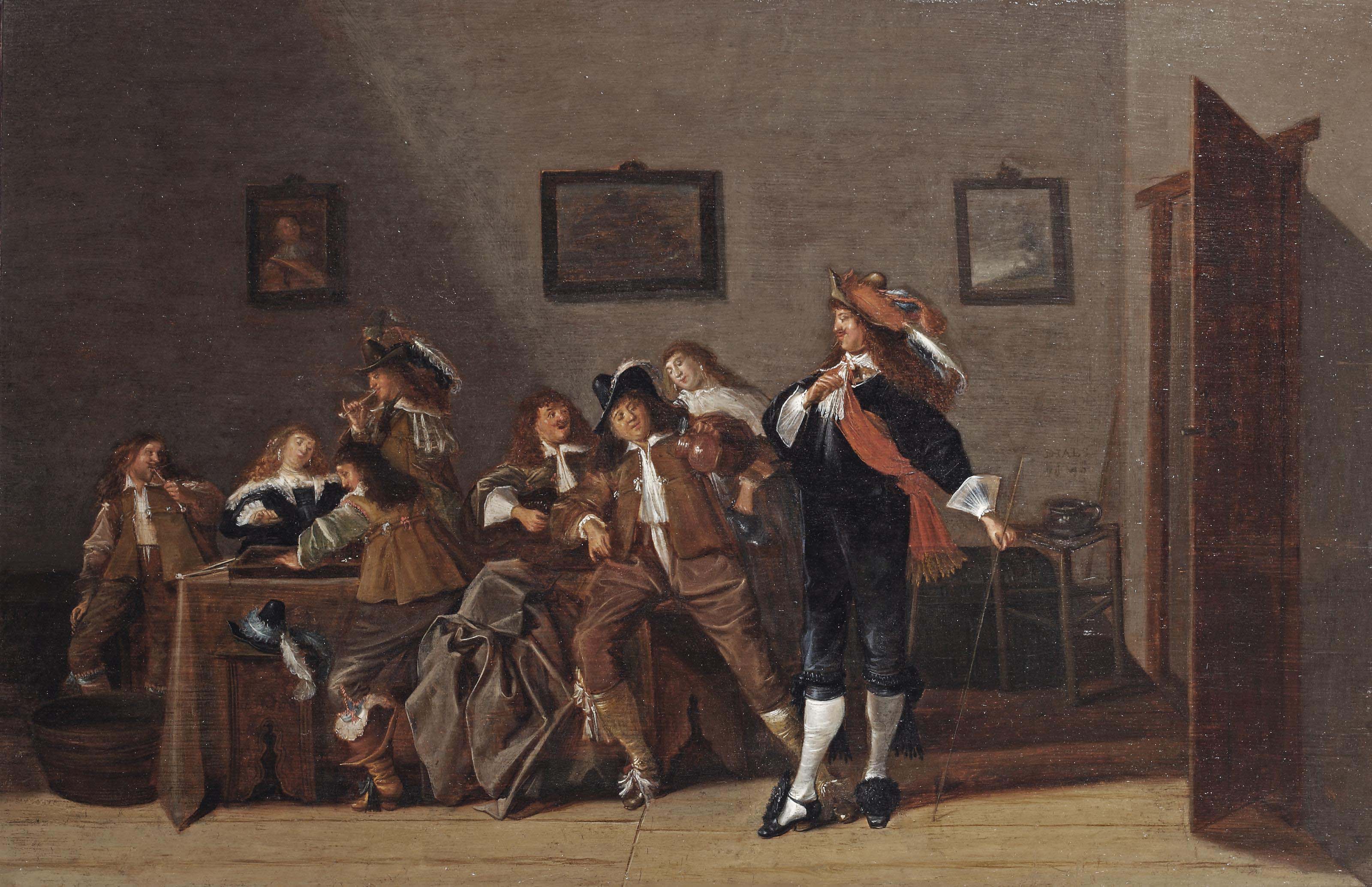 Dirck Hals (Haarlem 15911656) , An interior with an elegant company