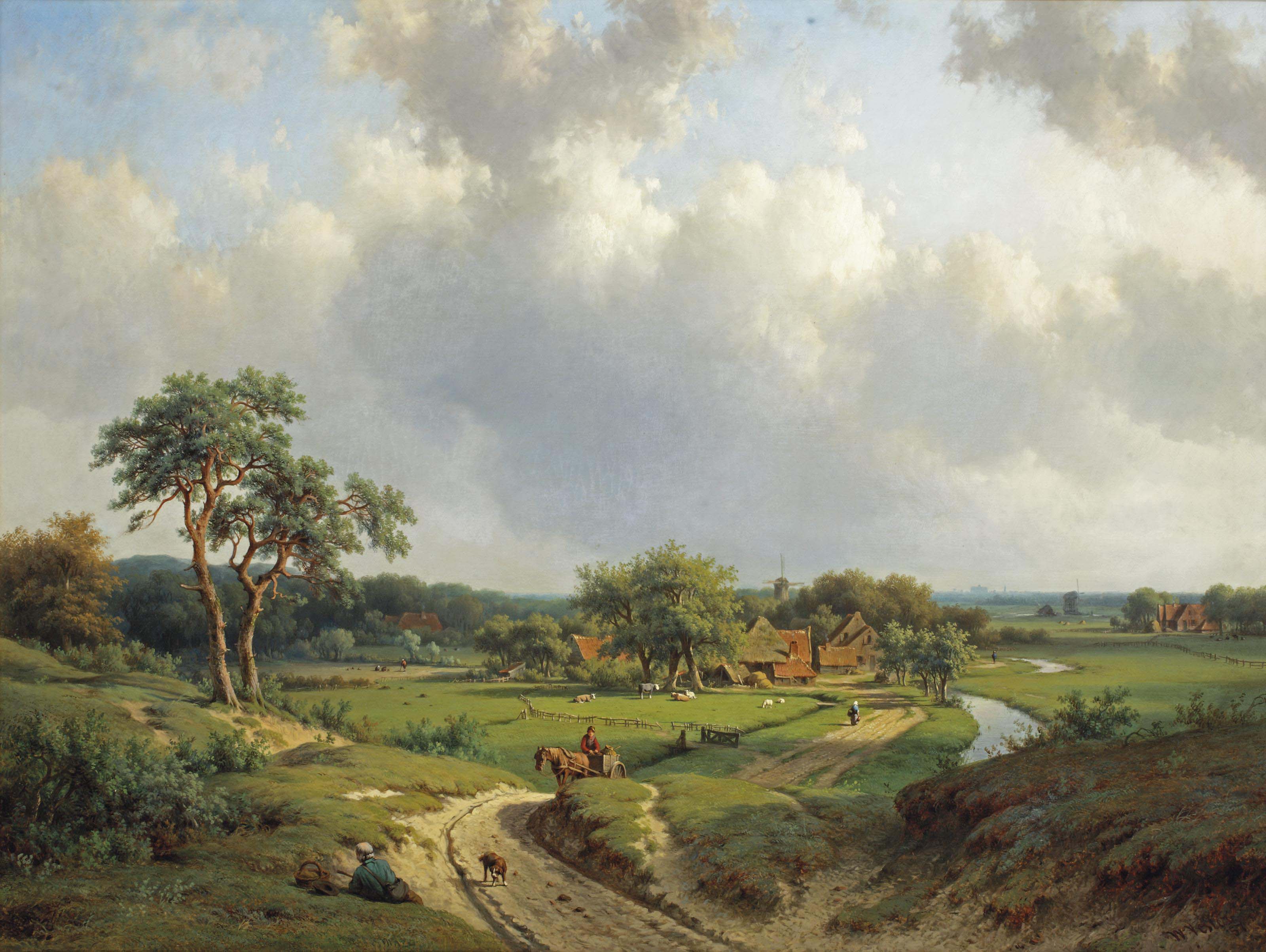 Willem Vester (Heemstede 18241895 Haarlem) , A path through the dunes