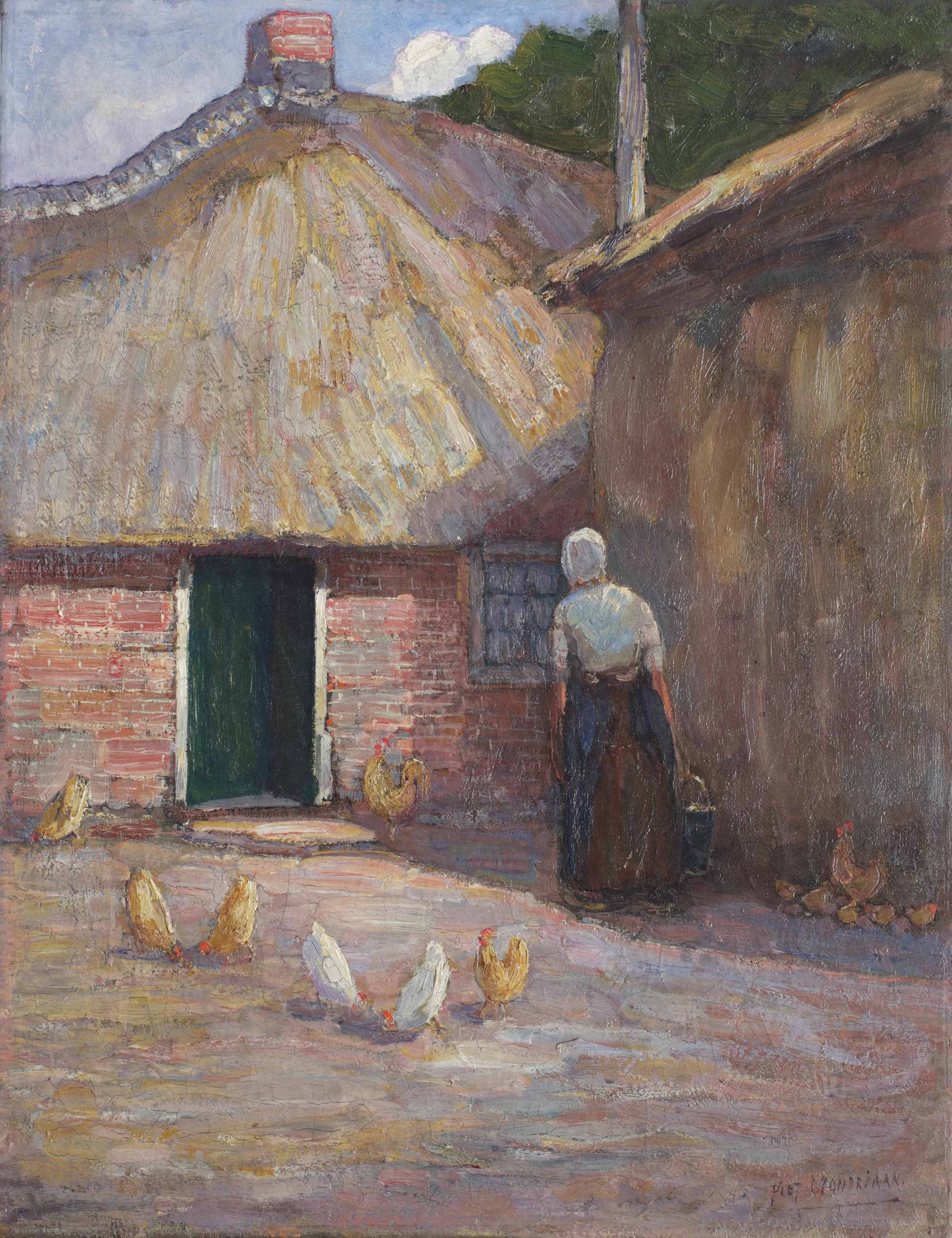 A farmyard 
