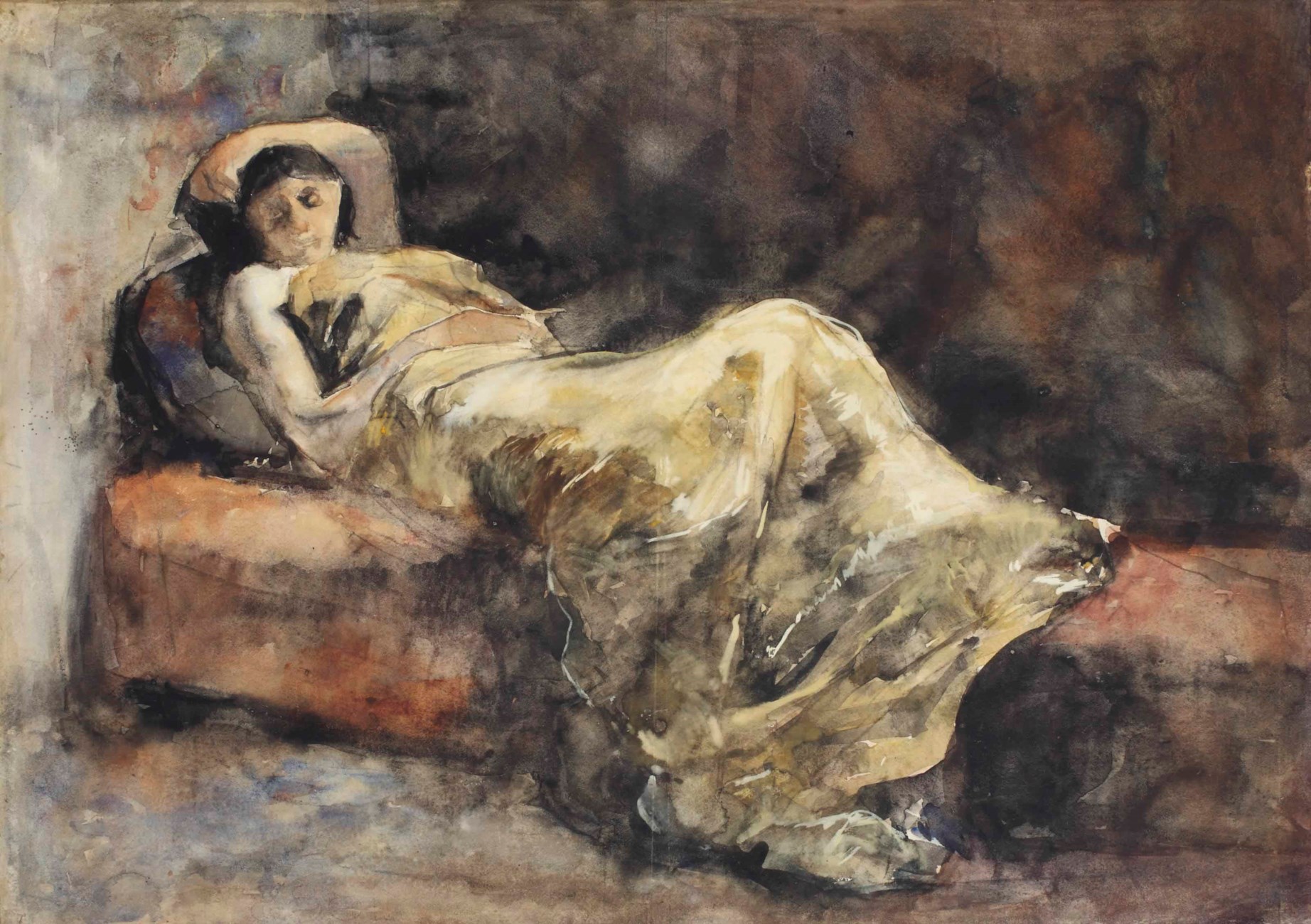 George Hendrik Breitner (Rotterdam 1857-1923 Amsterdam) , Meisje op ...