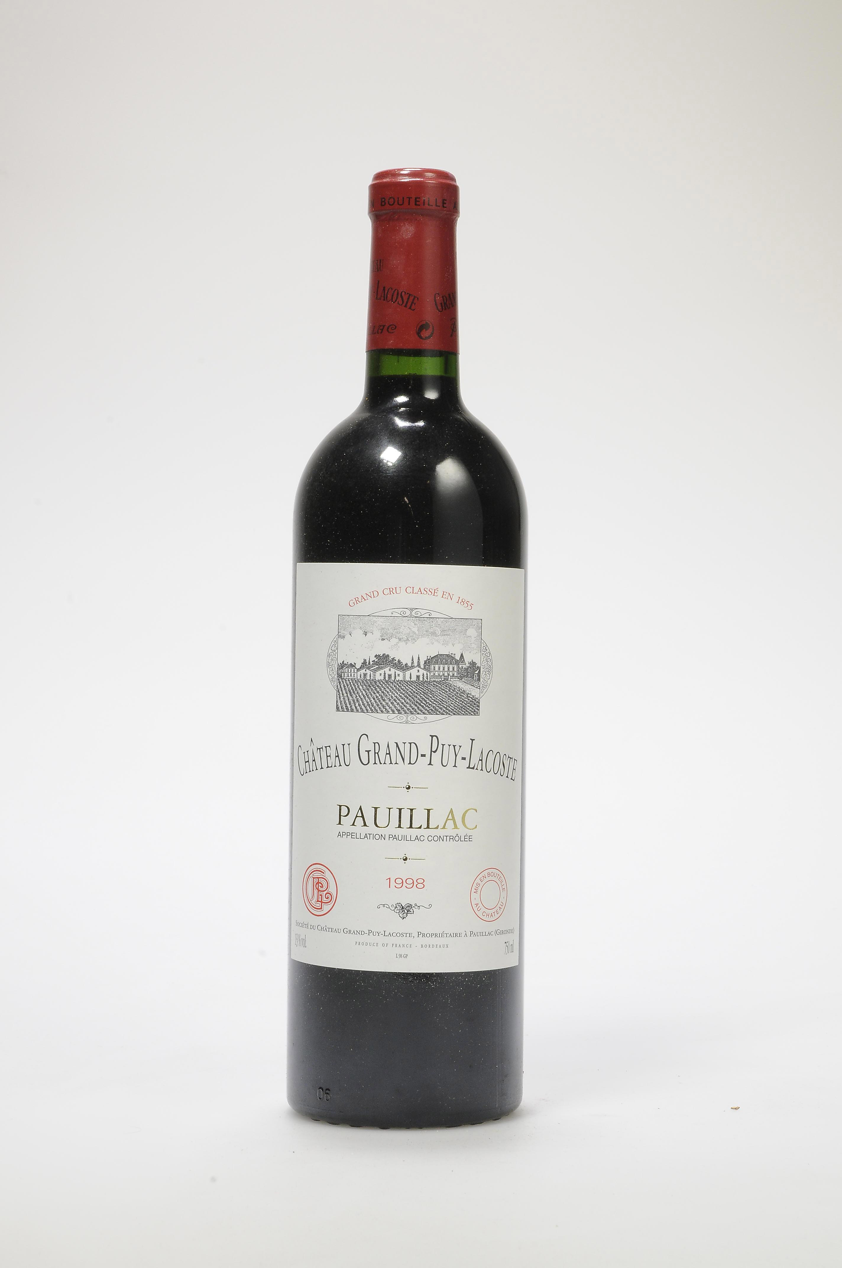 Château Grand Puy Lacoste 1998 Château Grand-Puy-Lacoste 1998, Pauillac, 5ème cru classé | Christie's