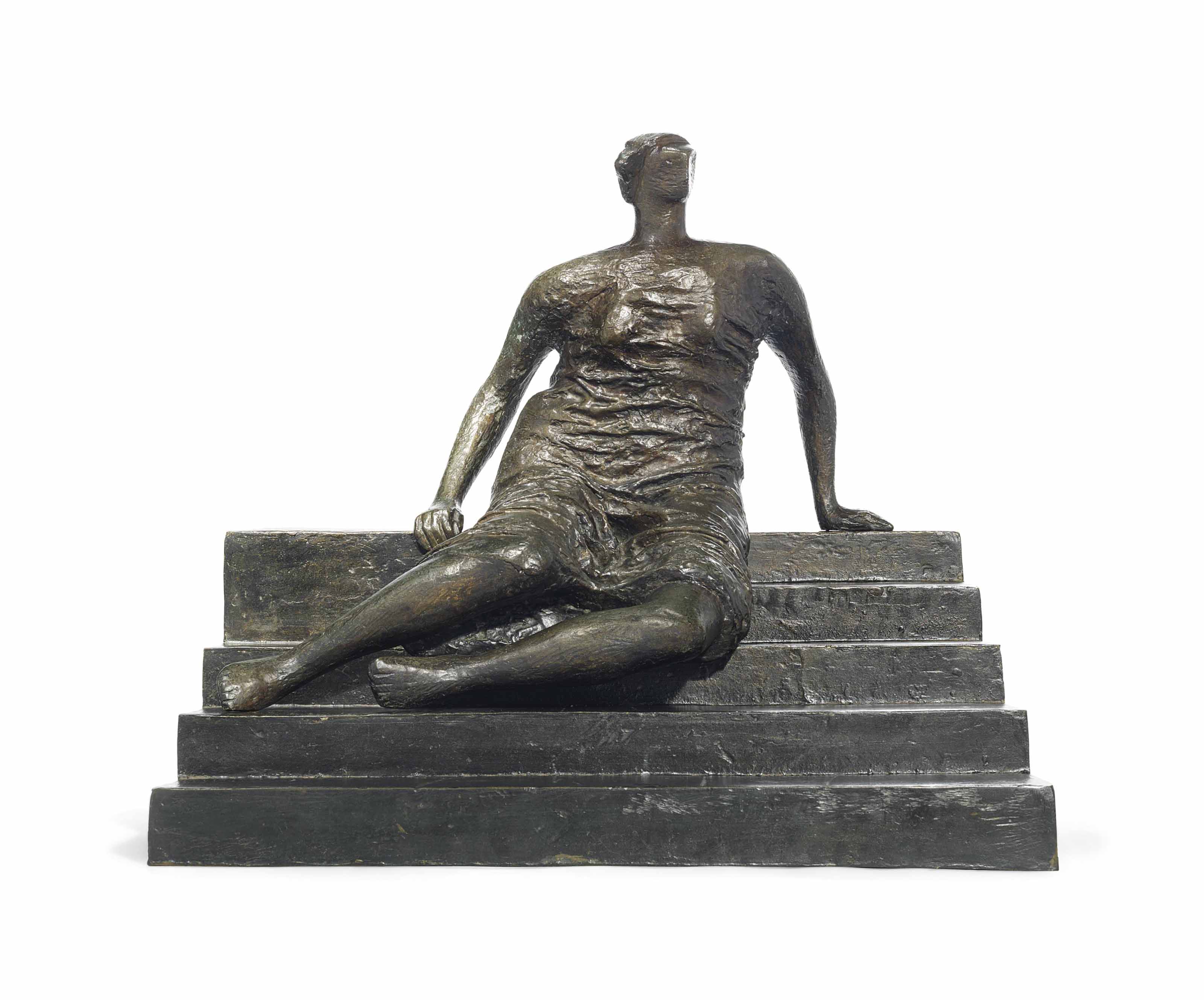 Working Model for Draped Seated Woman: Figure on Steps
