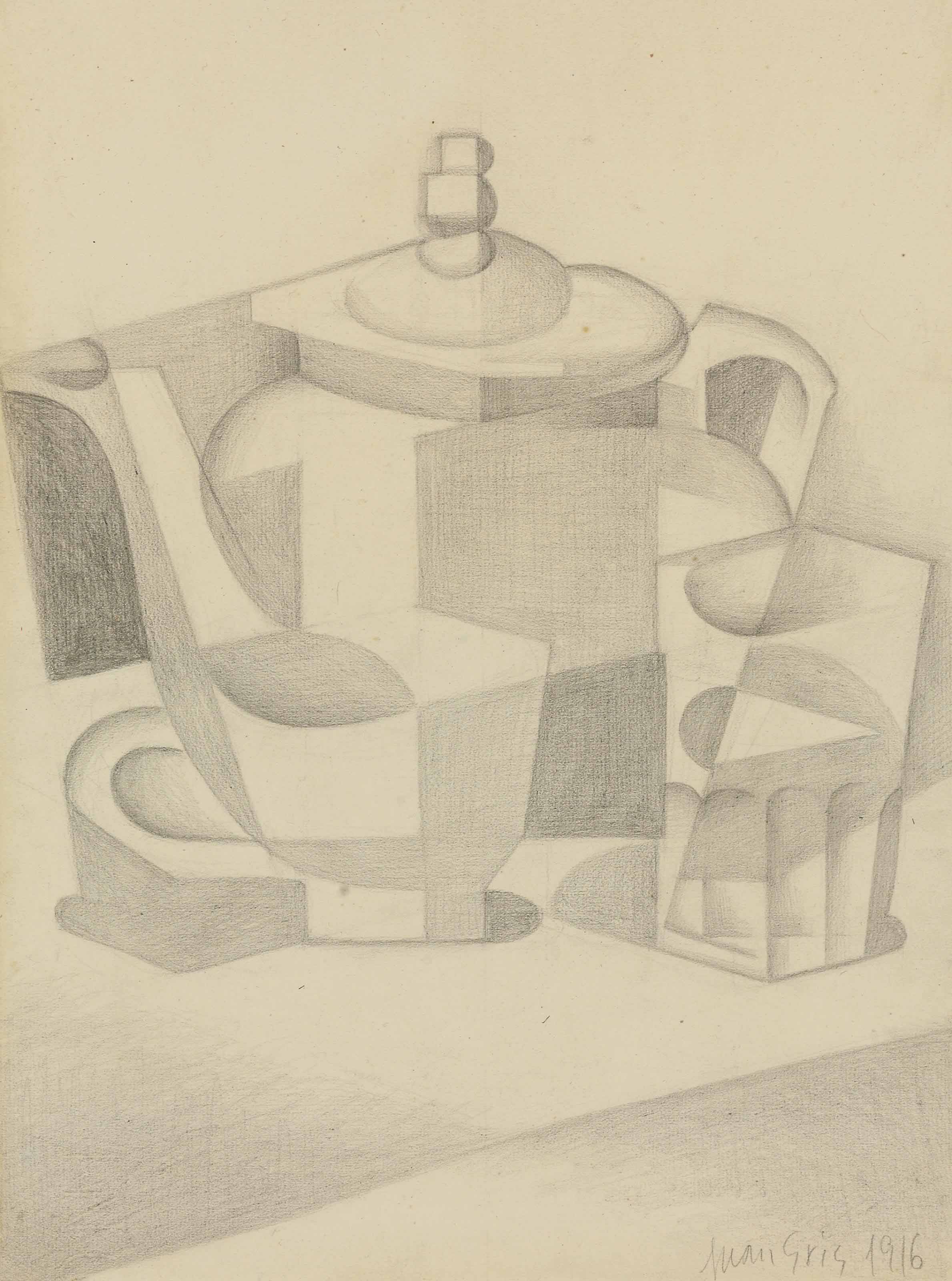 愛用 Juan Gris (1887-1927), Nature morte à la théière | Christie's 絵画