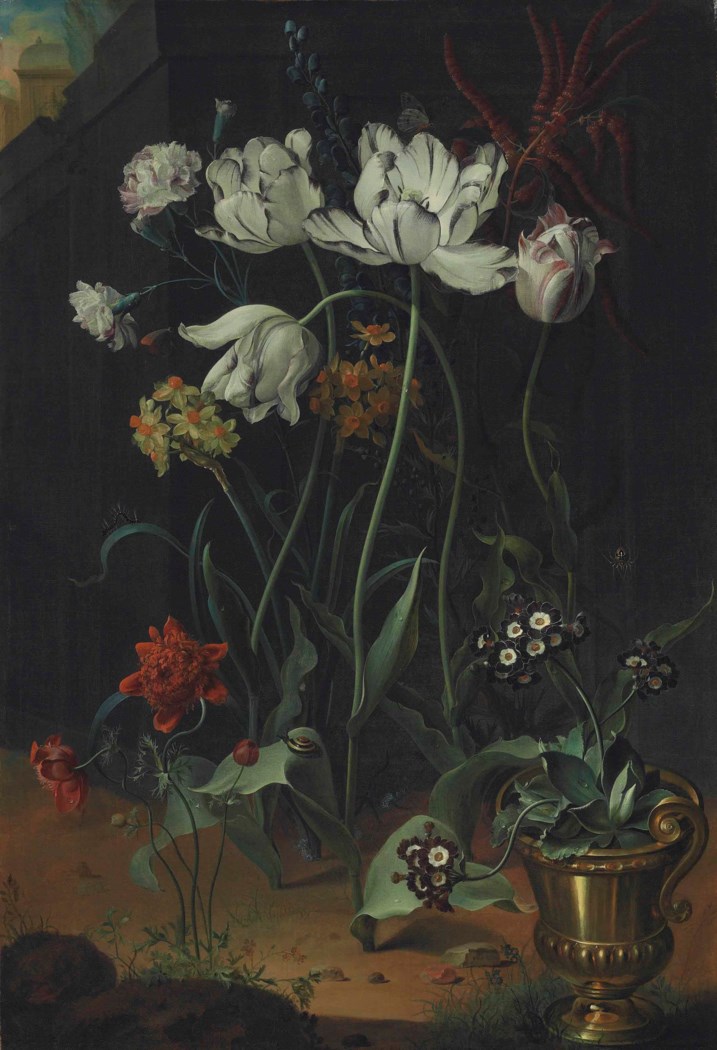 Coenraet Roepel (The Hague 16781748) , Parrot tulips, narcissi
