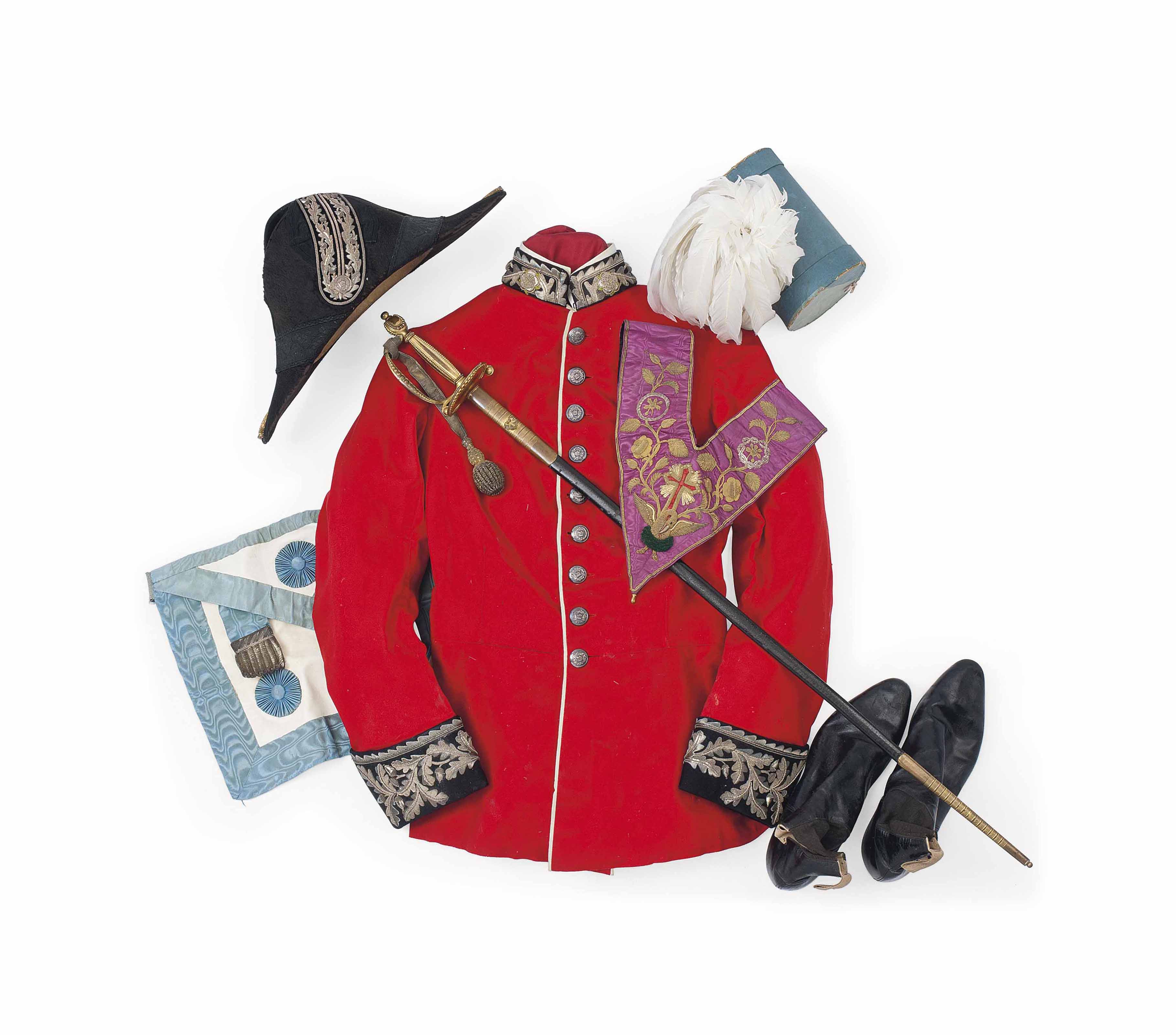 ELEMENTS OF A CIVIL SERVICE DRESS UNIFORM , LATE 19TH CENTURY Christie's