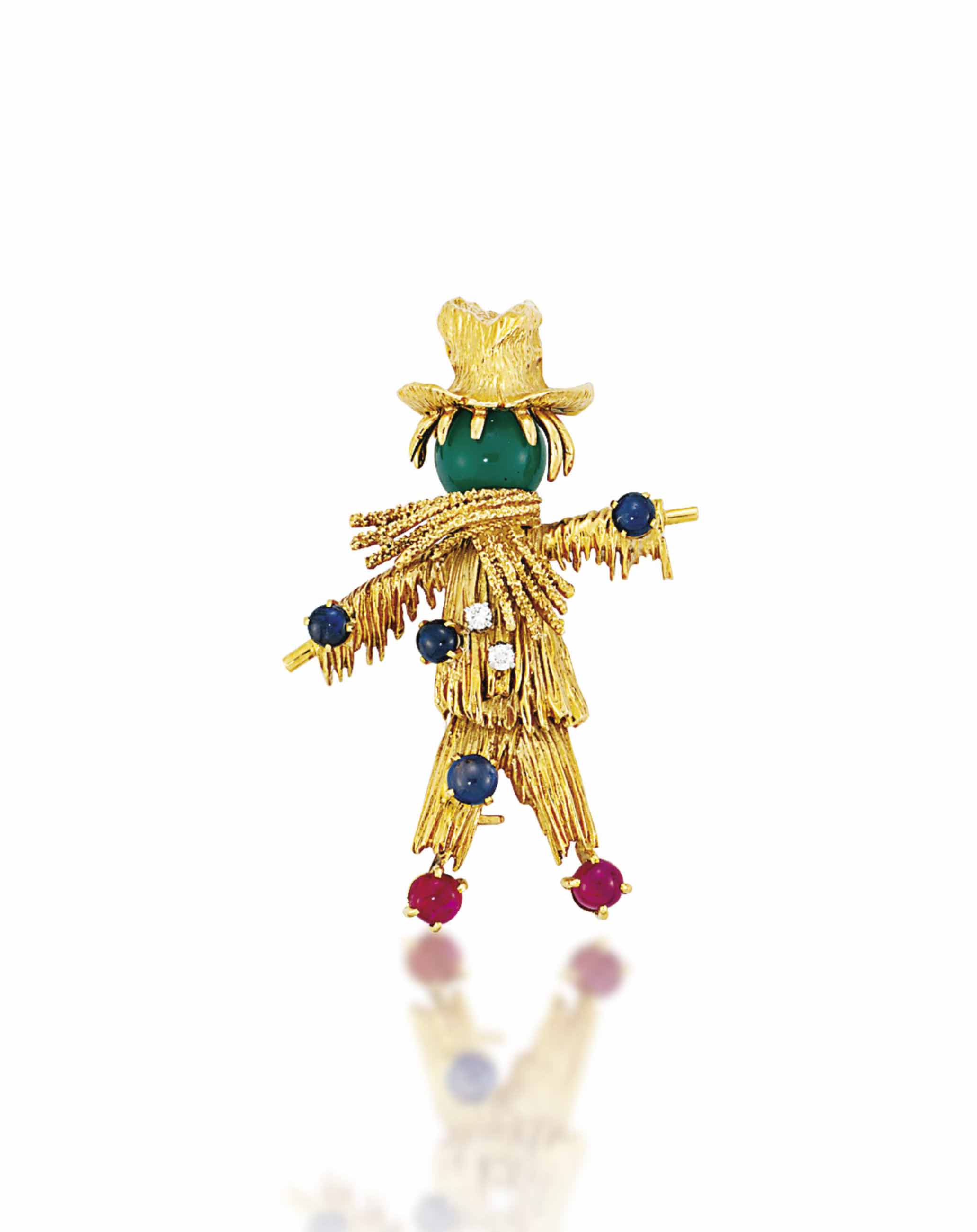 A MULTIGEM AND DIAMONDSET 'SCARECROW' BROOCH, BY VAN CLEEF & ARPELS Christie's