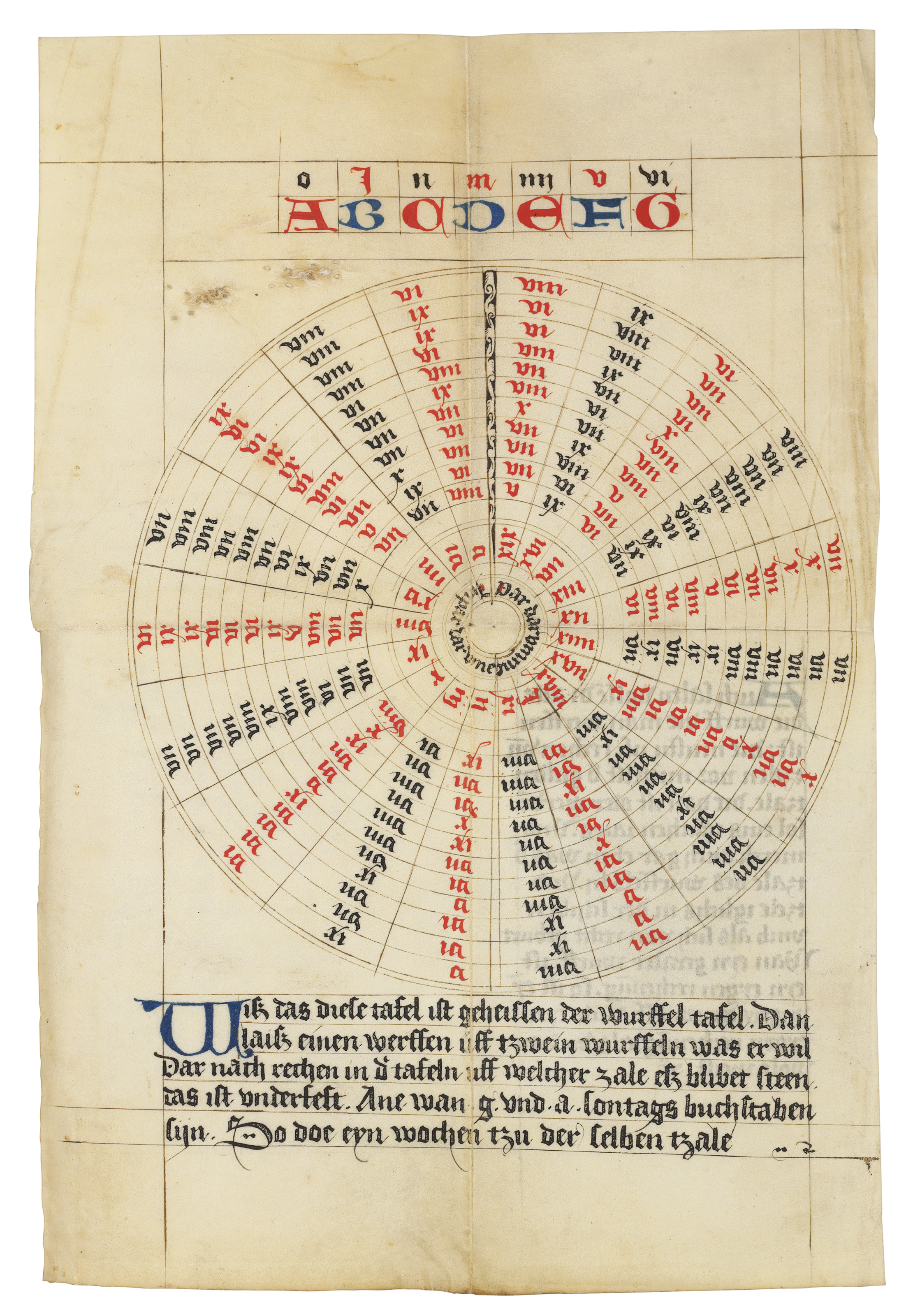 AN ASTROLOGICAL AND FORTUNE-TELLING MANUSCRIPT, in German ...