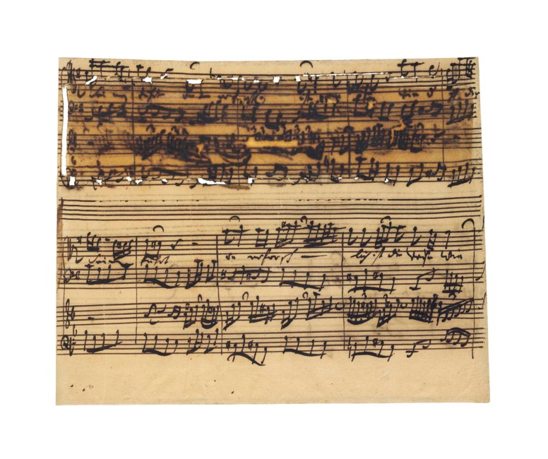 BACH, Johann Sebastian (1685-1750). Autograph music manuscript, a ...