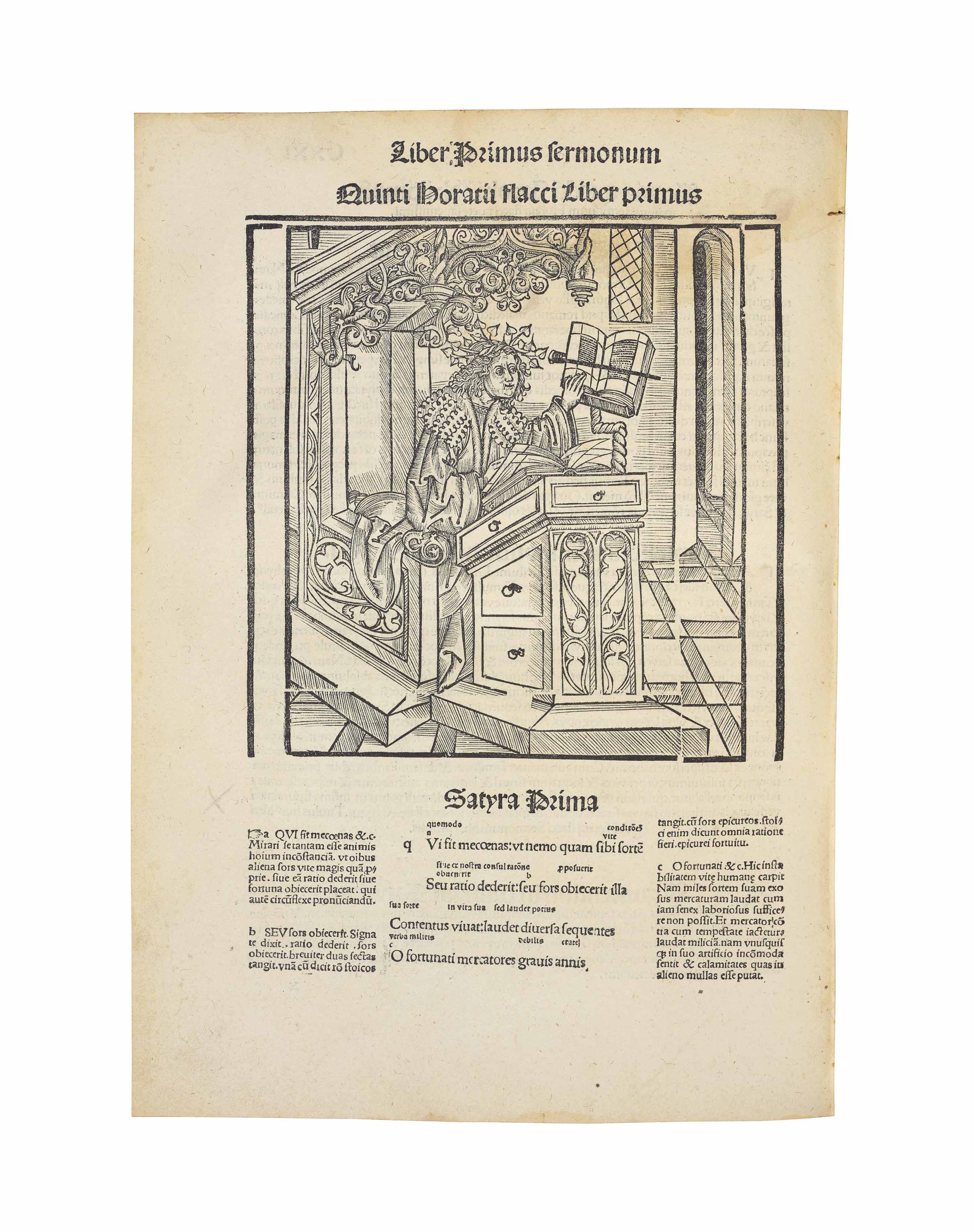 Horatius Flaccus Quintus 65 8 B C Opera Commentary By Nicolaus Perottus 1429 1480 Edited By Jacobus