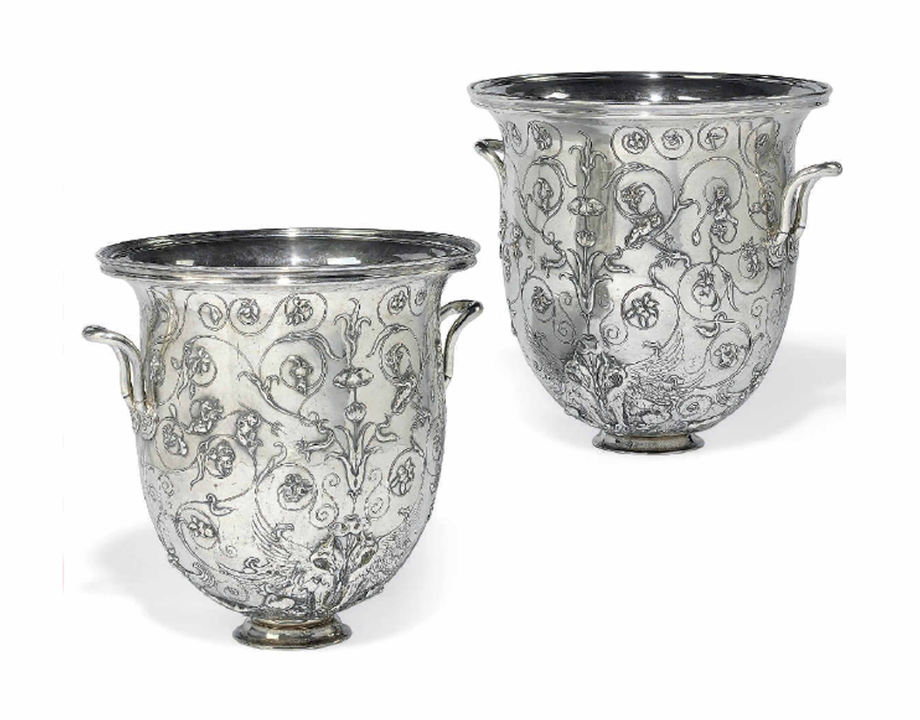 A LARGE SARREGUEMINES MAJOLICA DARK BLUE-GROUND JARDINIERE-BASIN