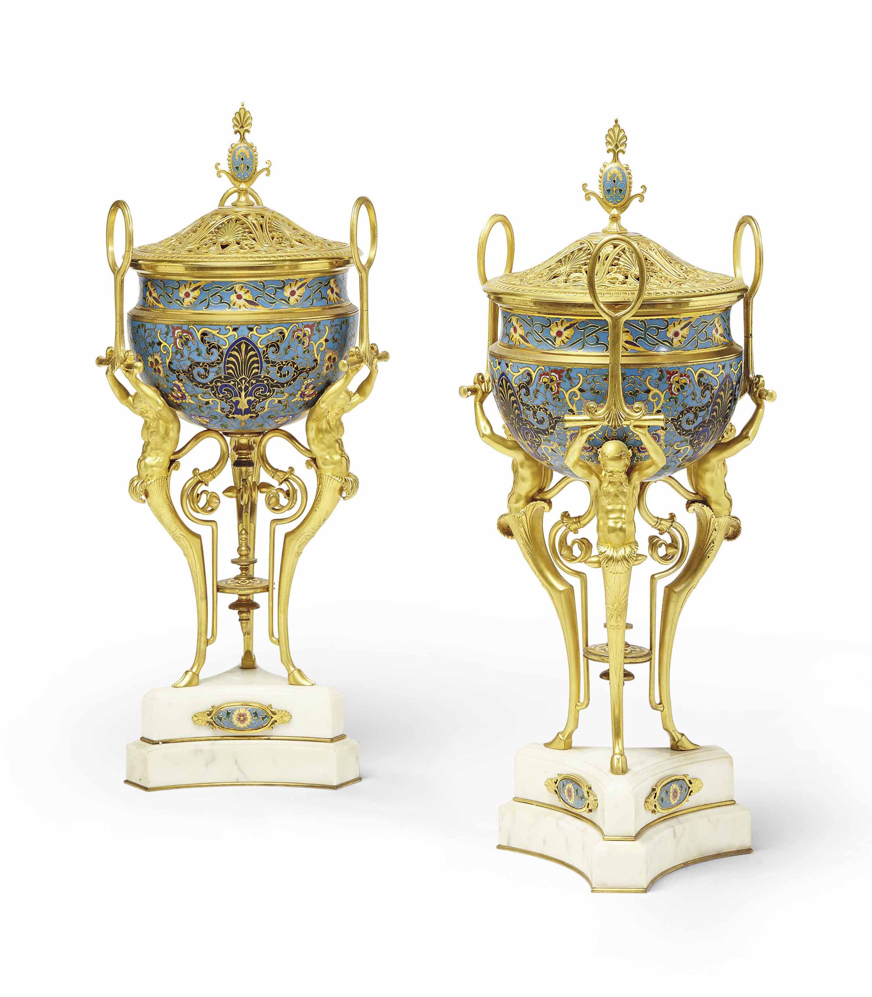 A LARGE SARREGUEMINES MAJOLICA DARK BLUE-GROUND JARDINIERE-BASIN