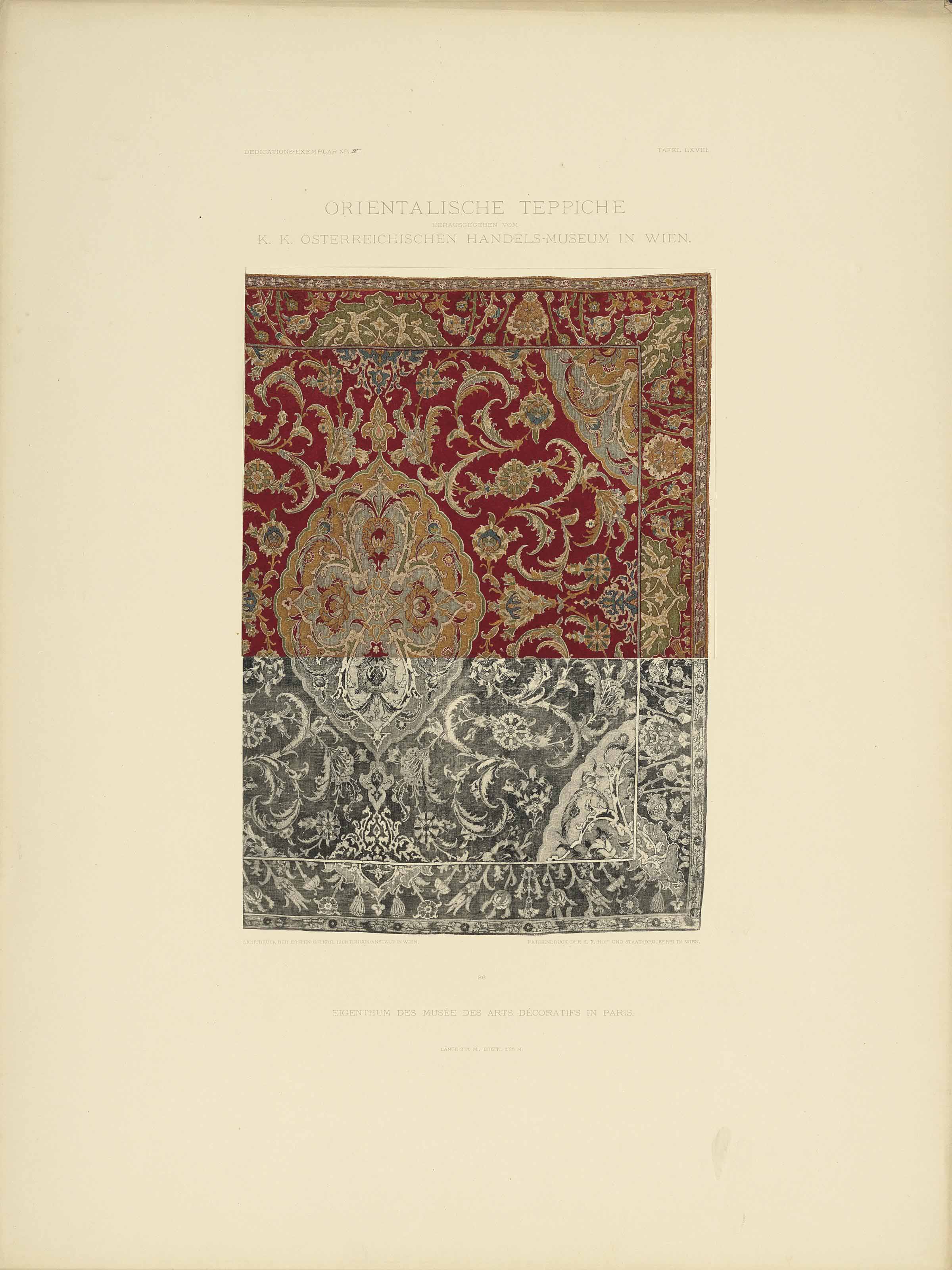 Friedrich Sarre Orientalische Teppiche Vienna 1892 96 Rugs