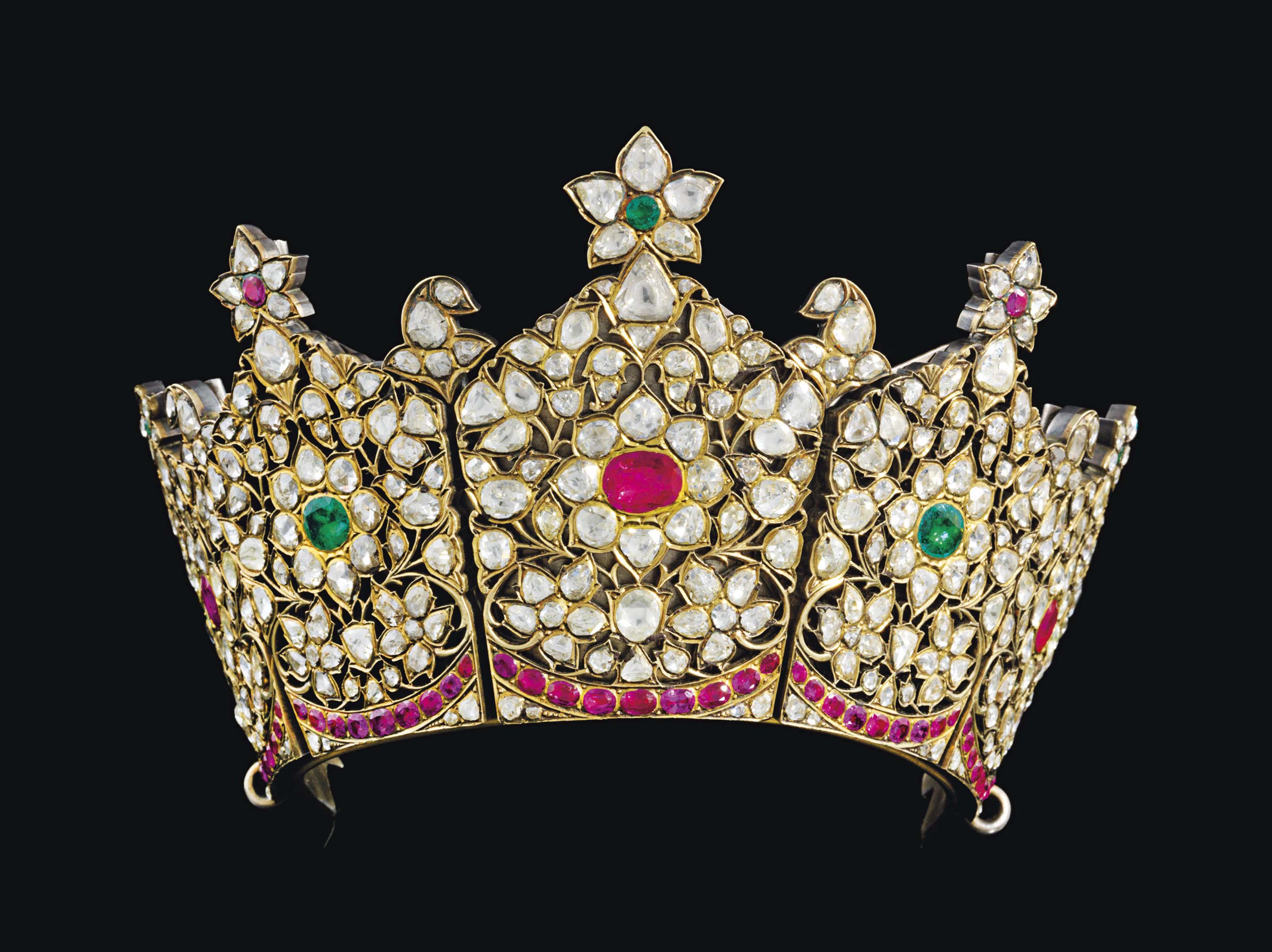 Gem-Set Silver and Silver-Gilt Crown