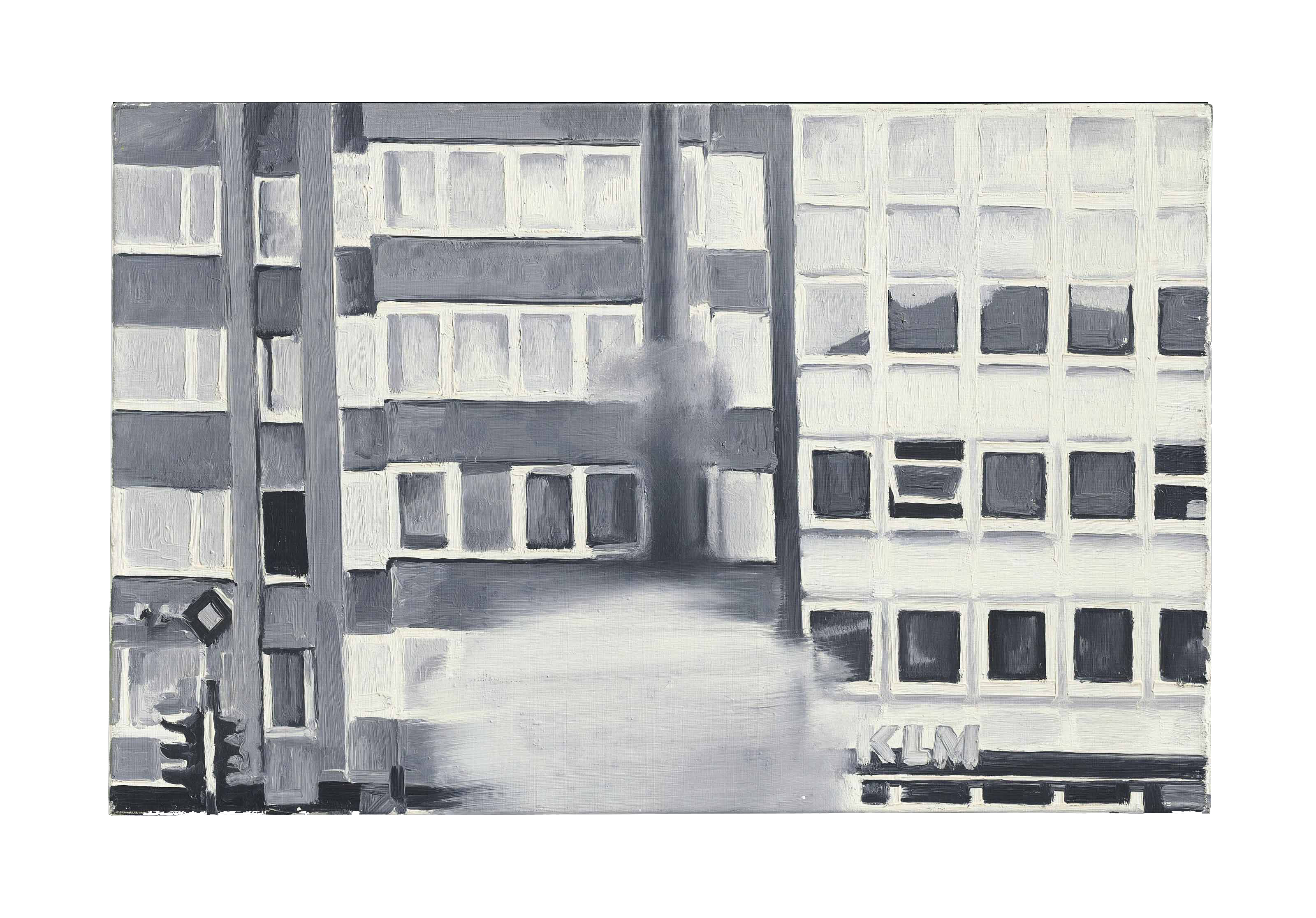 Gerhard Richter Frau Die Treppe Herabgehend minimalistisches Interieur