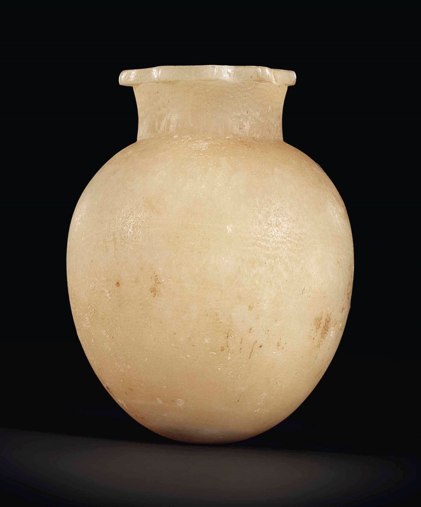 AN EGYPTIAN ALABASTER JAR, LATE OLD KINGDOMMIDDLE KINGDOM, 6TH12TH