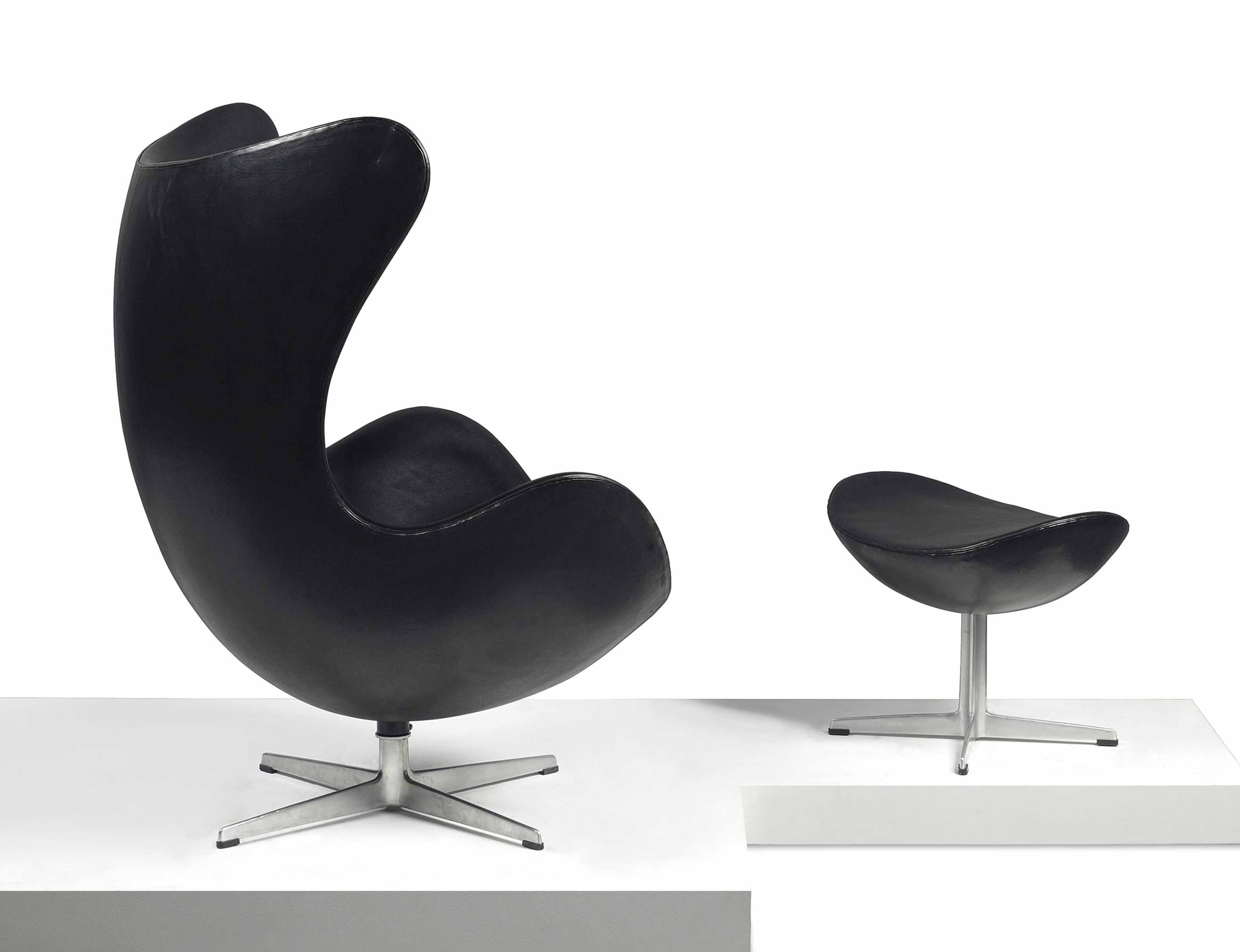 ARNE JACOBSEN (19021971) , AN 'EGG' LOUNGE CHAIR AND OTTOMAN, DESIGNED