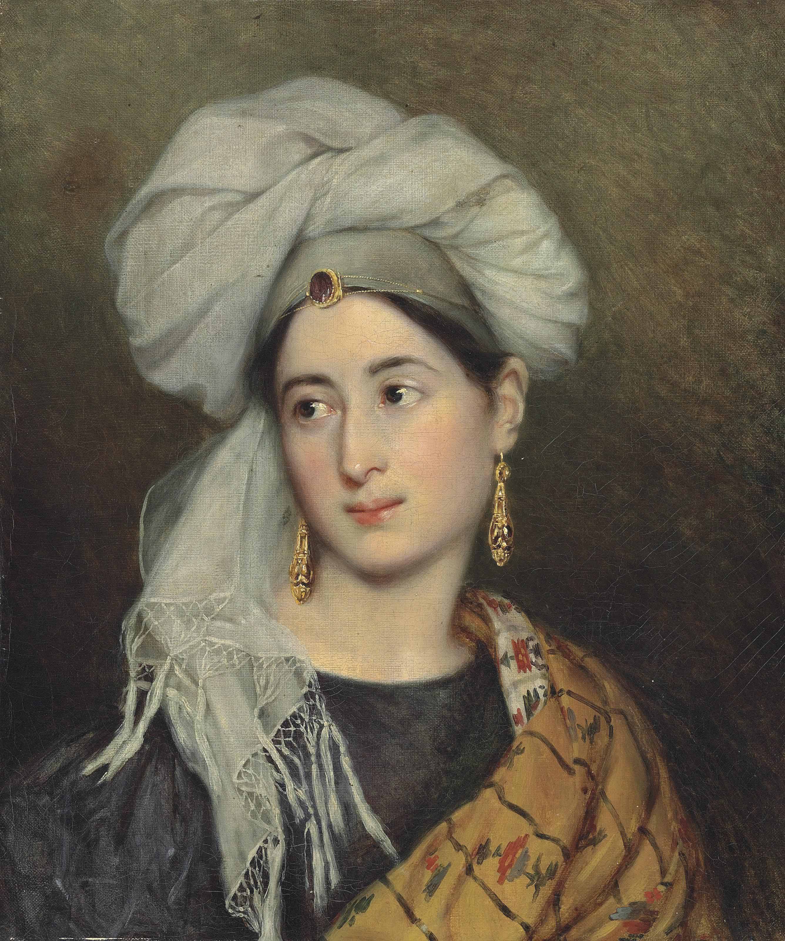 Картина женщина в тюрбане