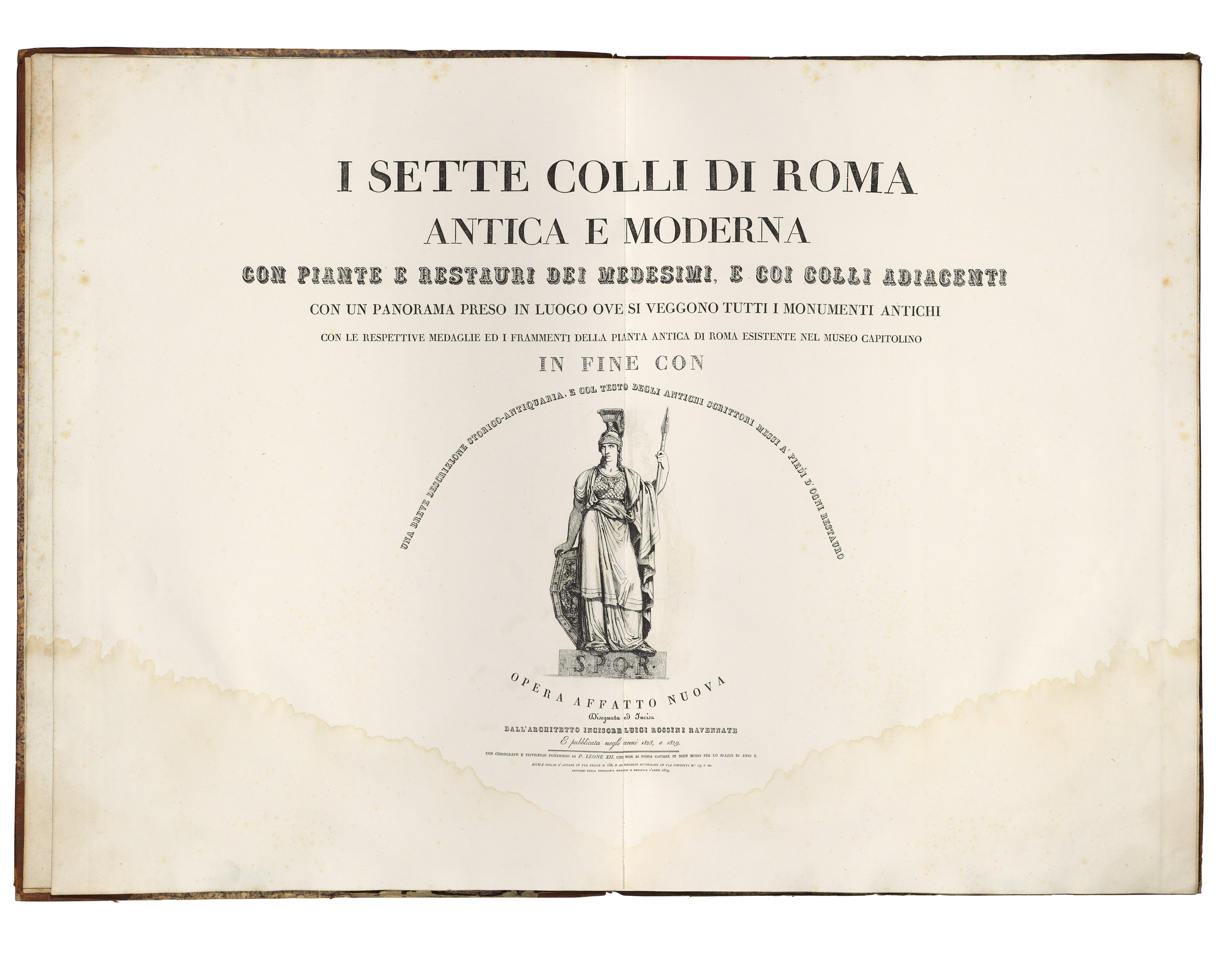 Rossini Luigi 1790 1857 I Sette Colli Di Roma Antica E Moderna