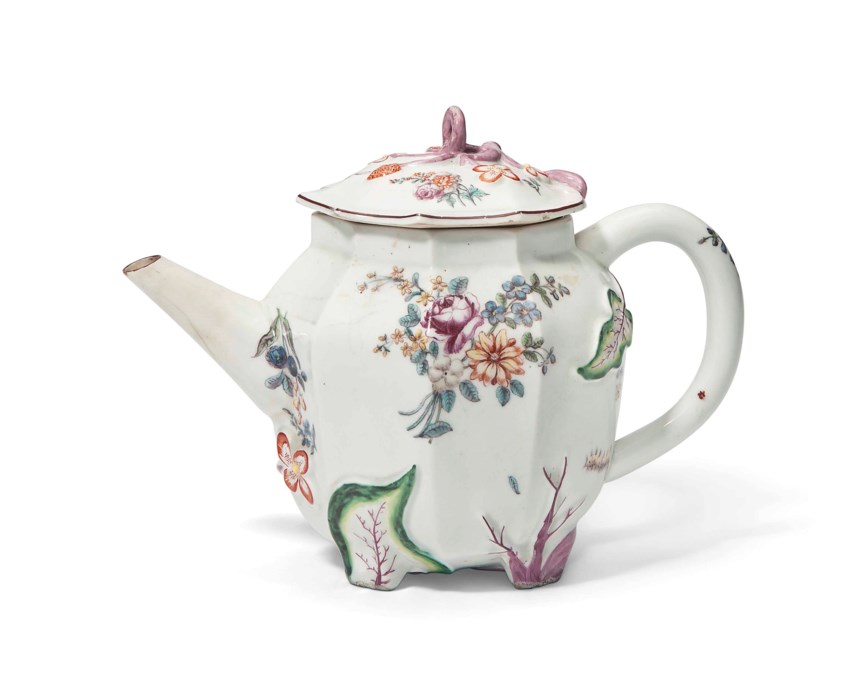 A CHELSEA FACETED TEAPOT AND COVER, CIRCA 175255 Christie's