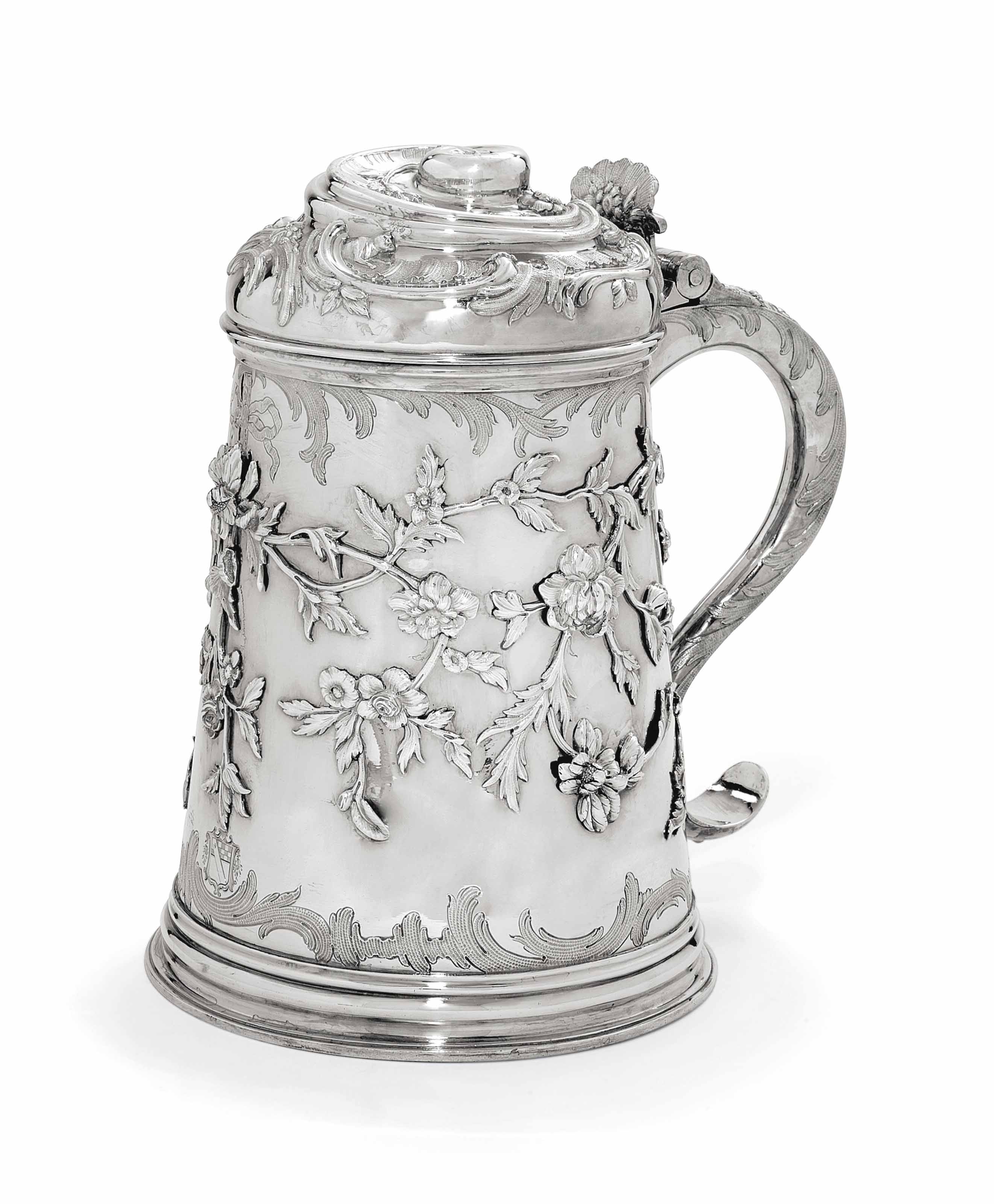 A DUTCH SILVER FLAGON , MARK OF JOHANNES SCHIOTLING, AMSTERDAM, 1772