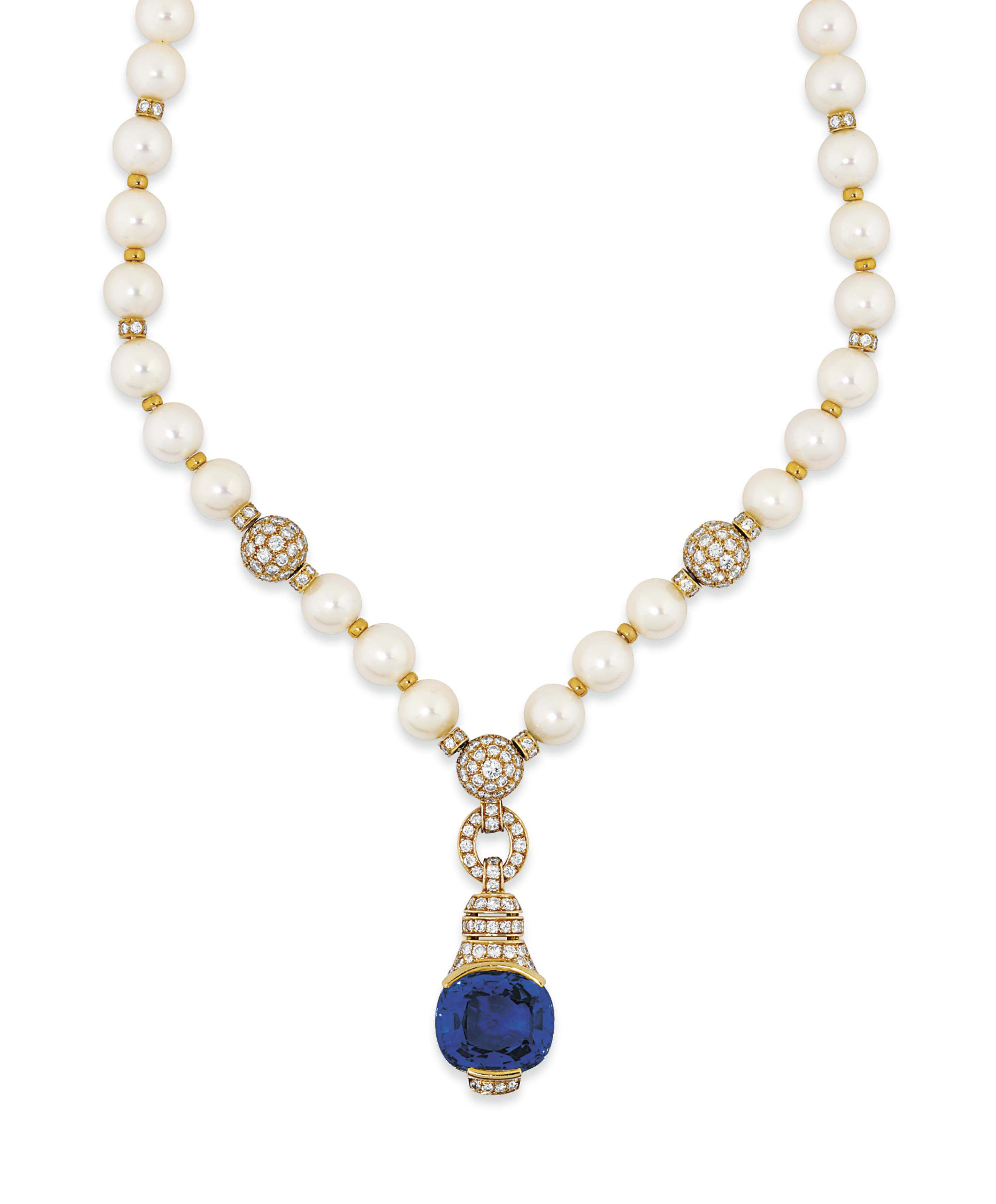 Cartier sapphire necklace clearance