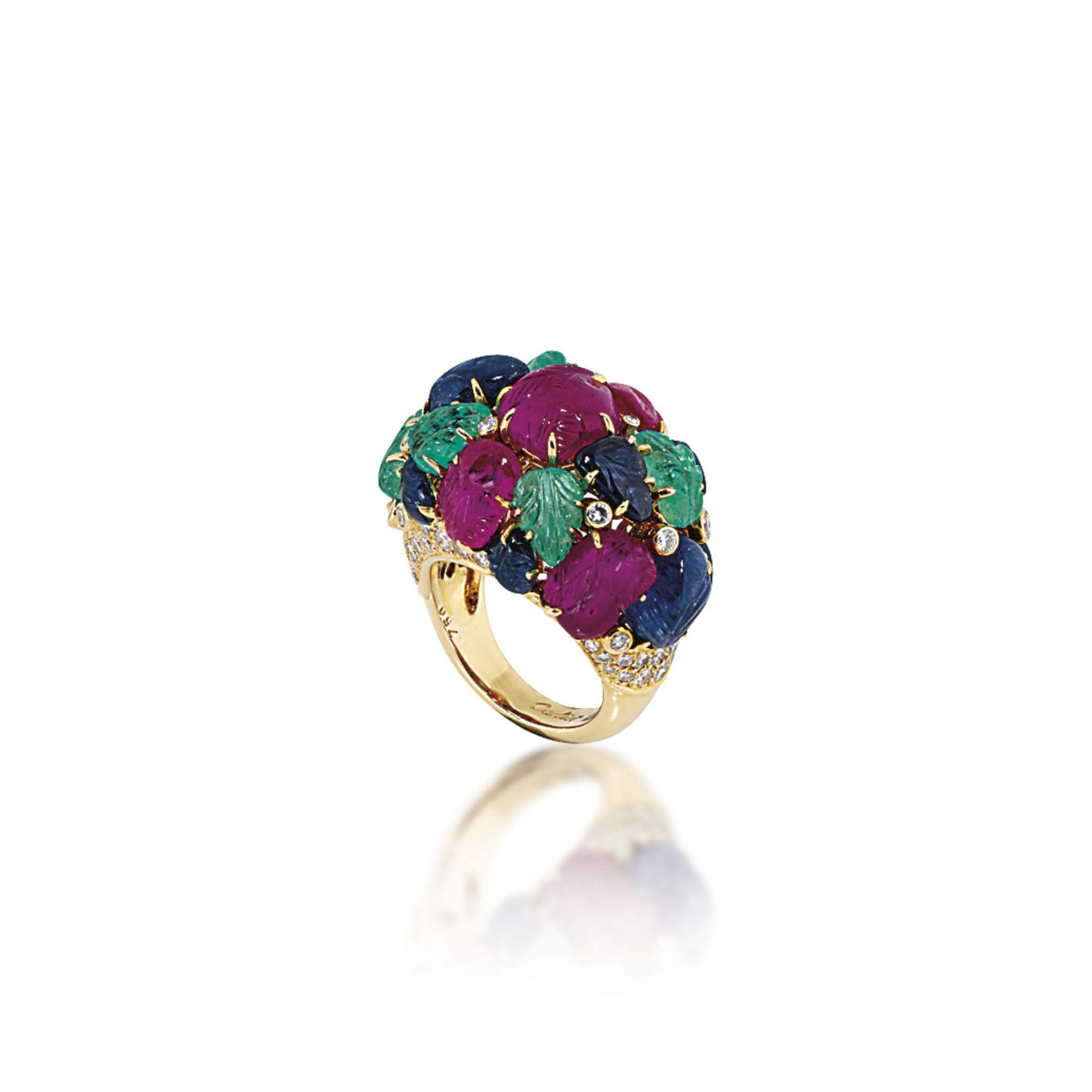 DIAMOND 'TUTTI FRUTTI' DRESS RING 