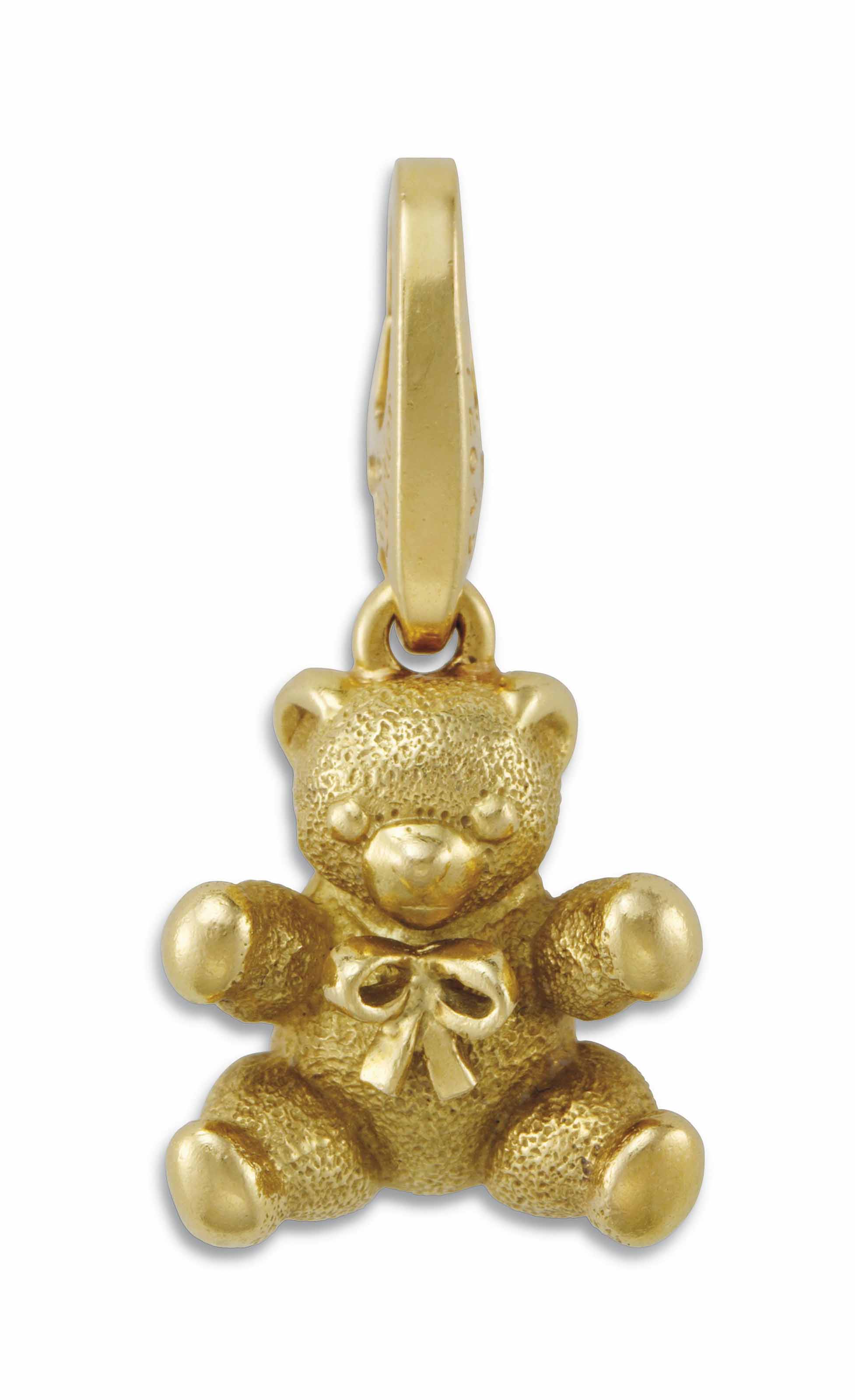 A gold teddy-bear charm, by Cartier