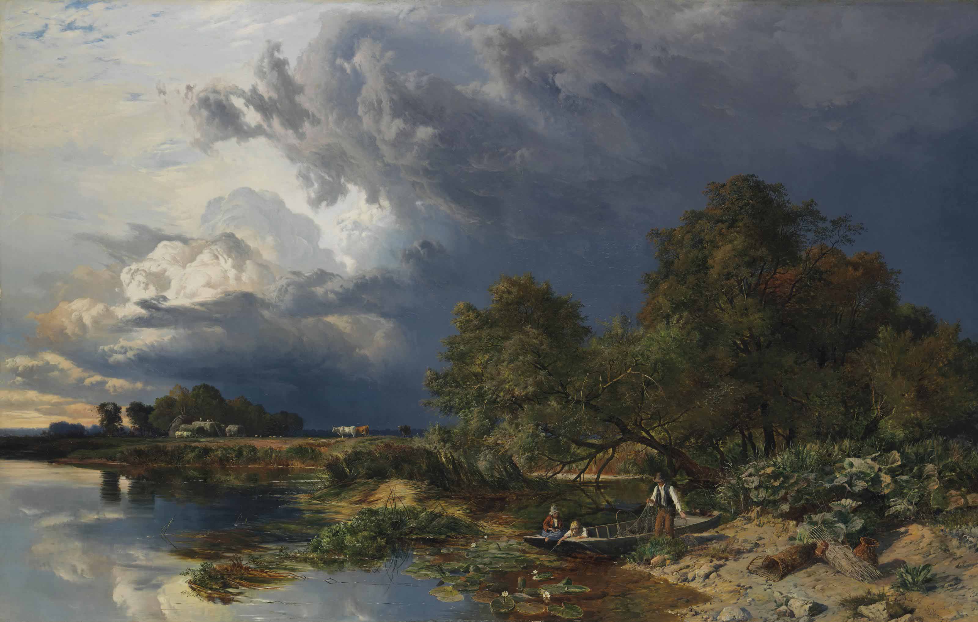 Sidney Richard Percy 1821 1886 Spring An Approaching Shower