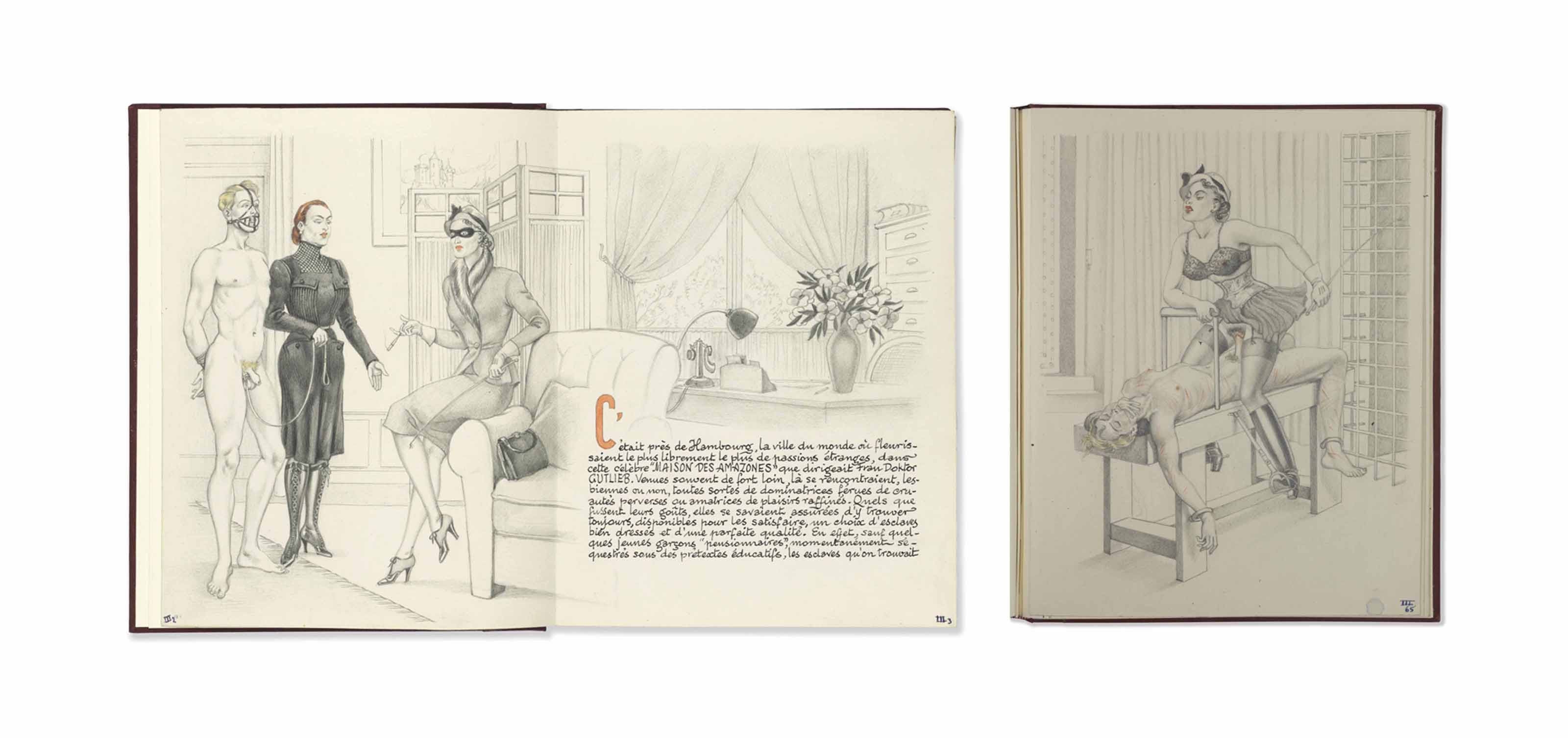【洋書希少】Bernard Montorgueil画集 MONTORGUEIL, Bernard (dates unknown), pseudonym.] Four manuscript