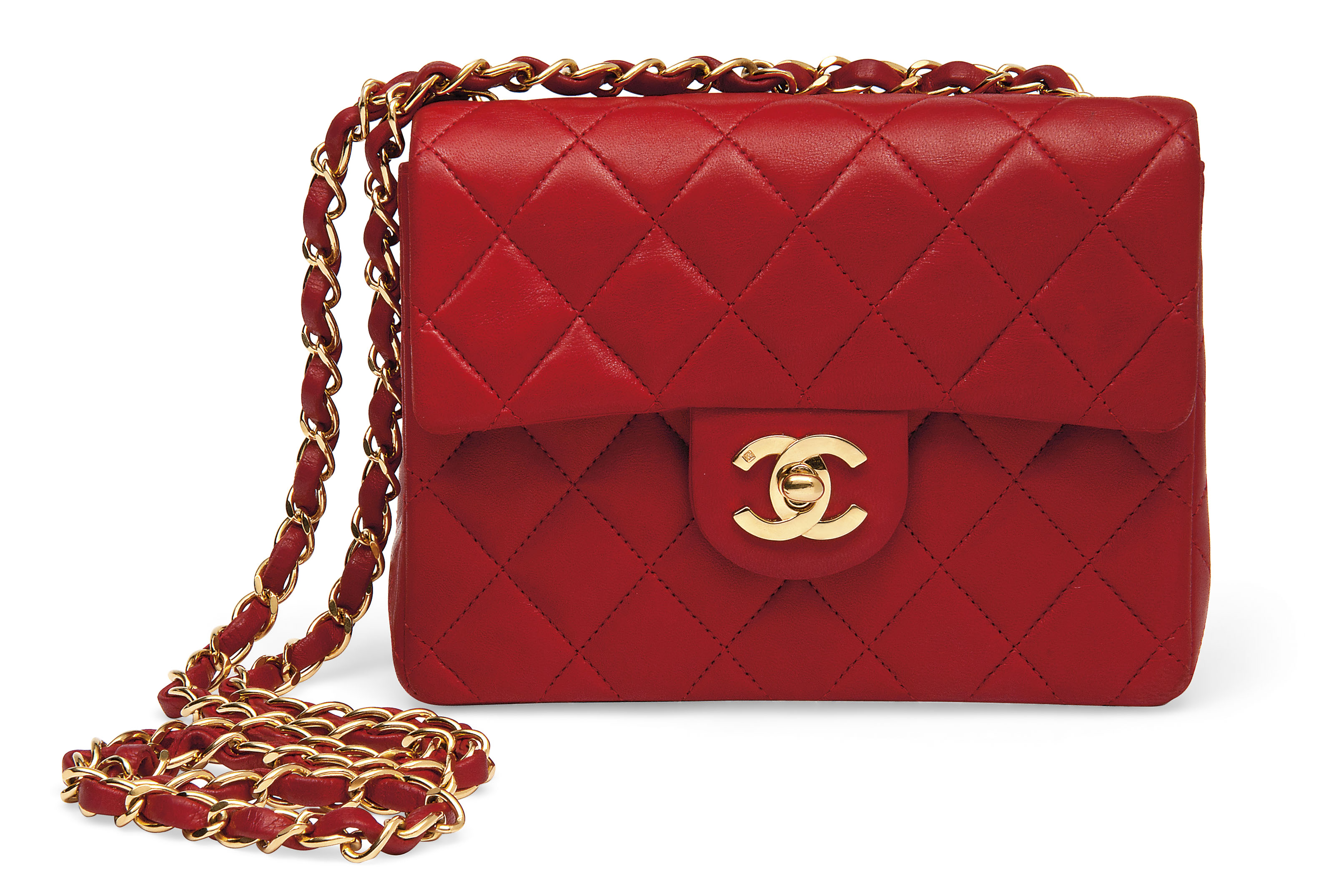 Chanel classic red bag deals