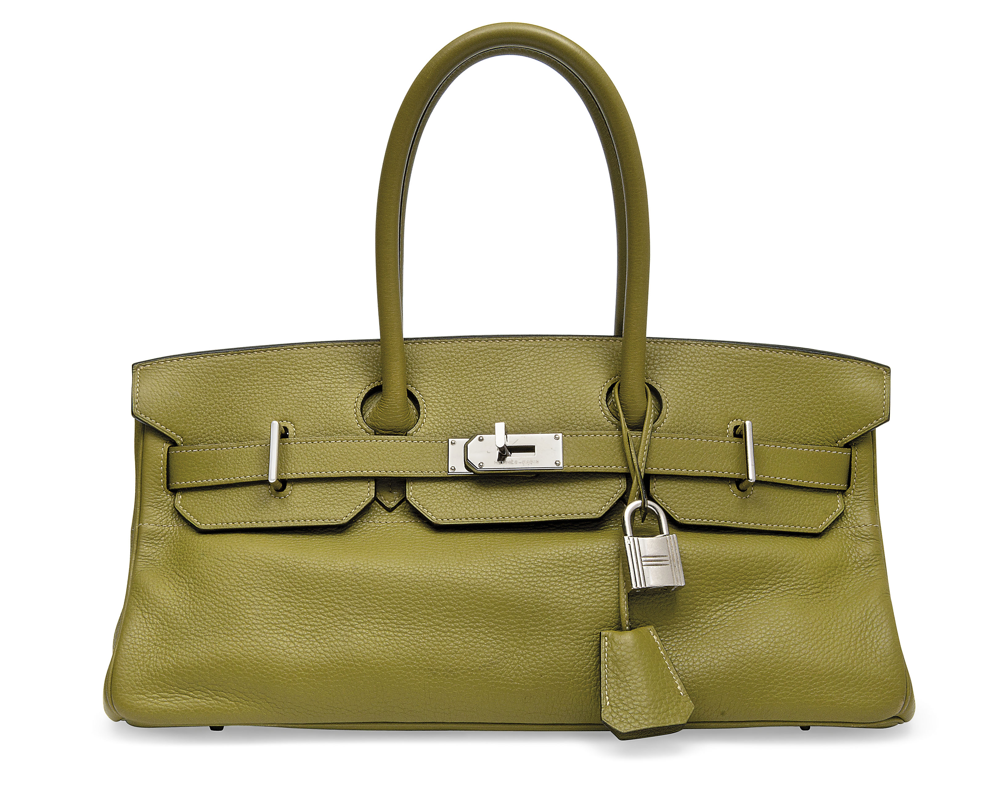 A GRASS GREEN LEATHER SHOULDER BIRKIN BAG, HERMÈS, 2005 Christie's - Main Image