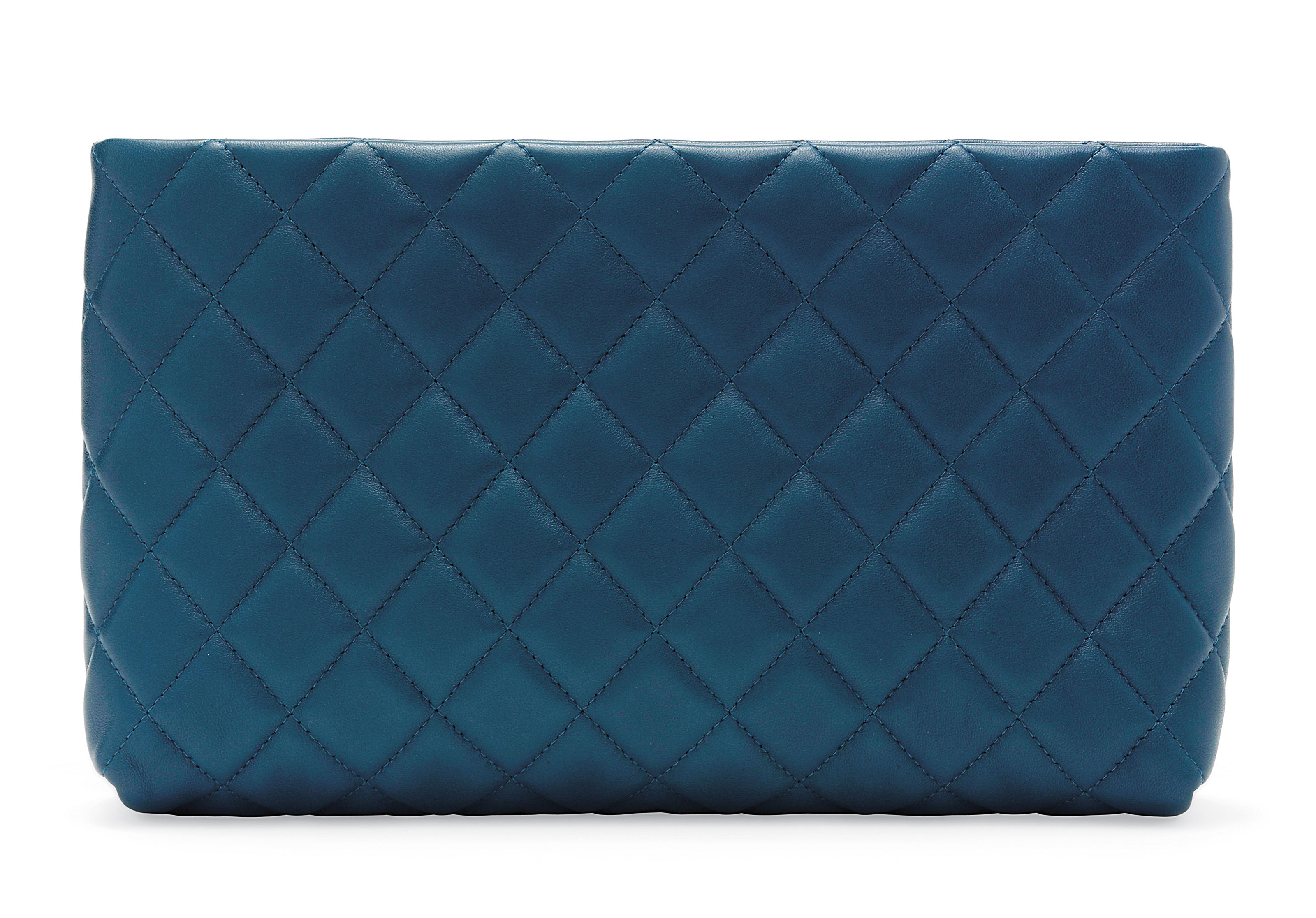 A TEAL BLUE QUILTED LEATHER CLUTCH BAG CHANEL 2012 13 Christie s
