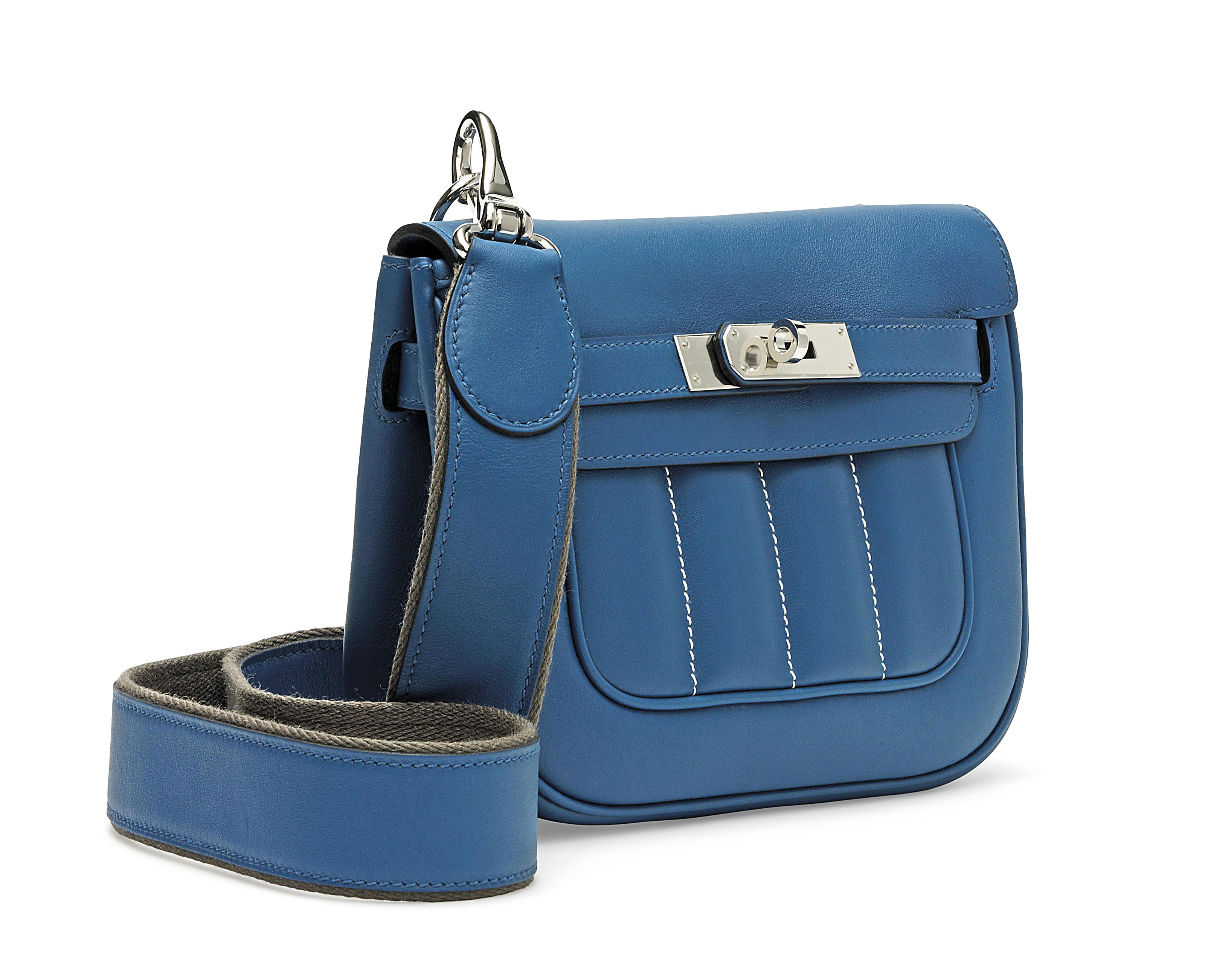 A BLUE DE GALICE VEAU SWIFT LEATHER MINI BERLINE BAG HERMES 2013 Christie s