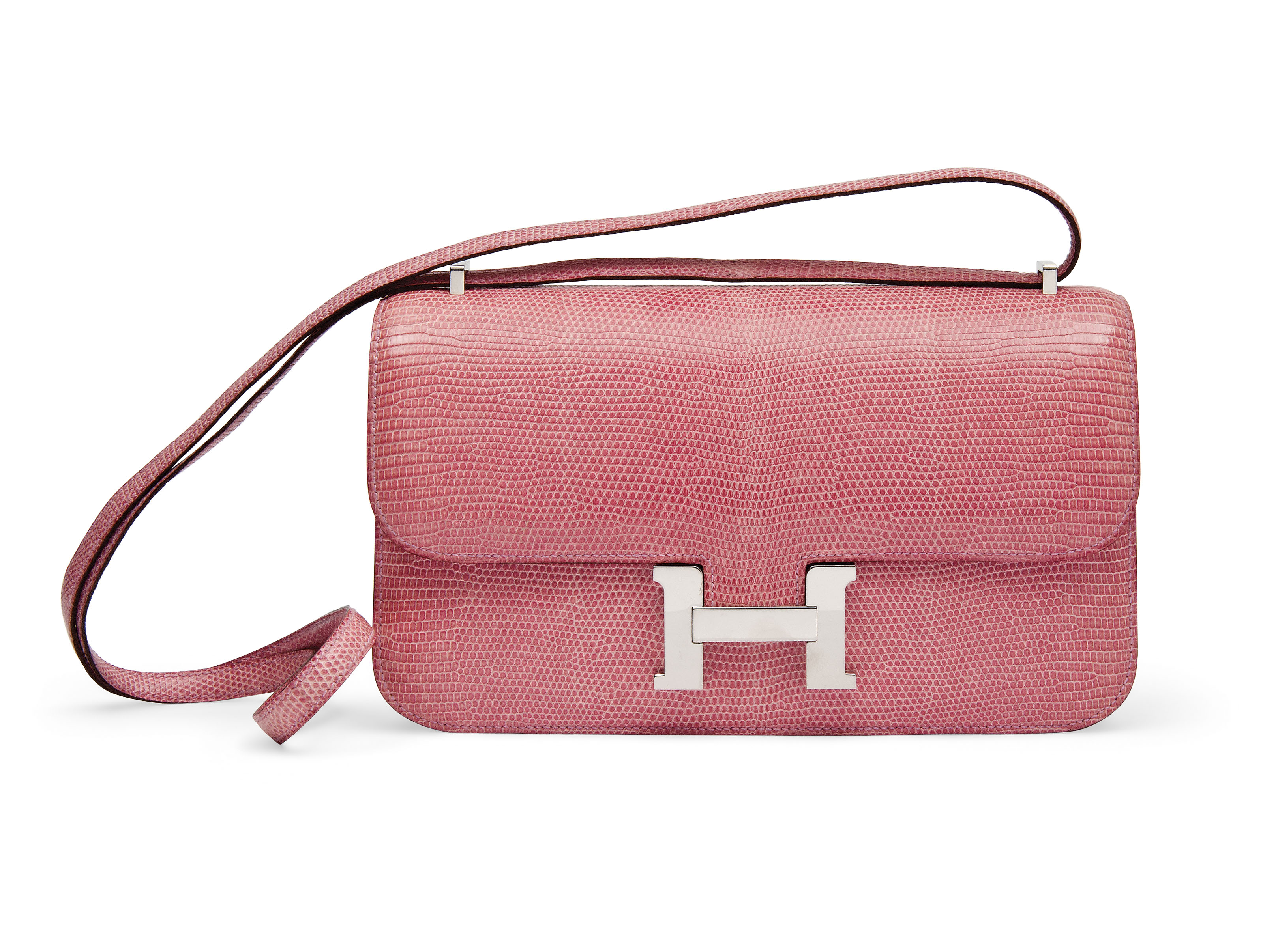 A ROSE LIZARD CONSTANCE ELAN BAG HERM S 2011 Christie s