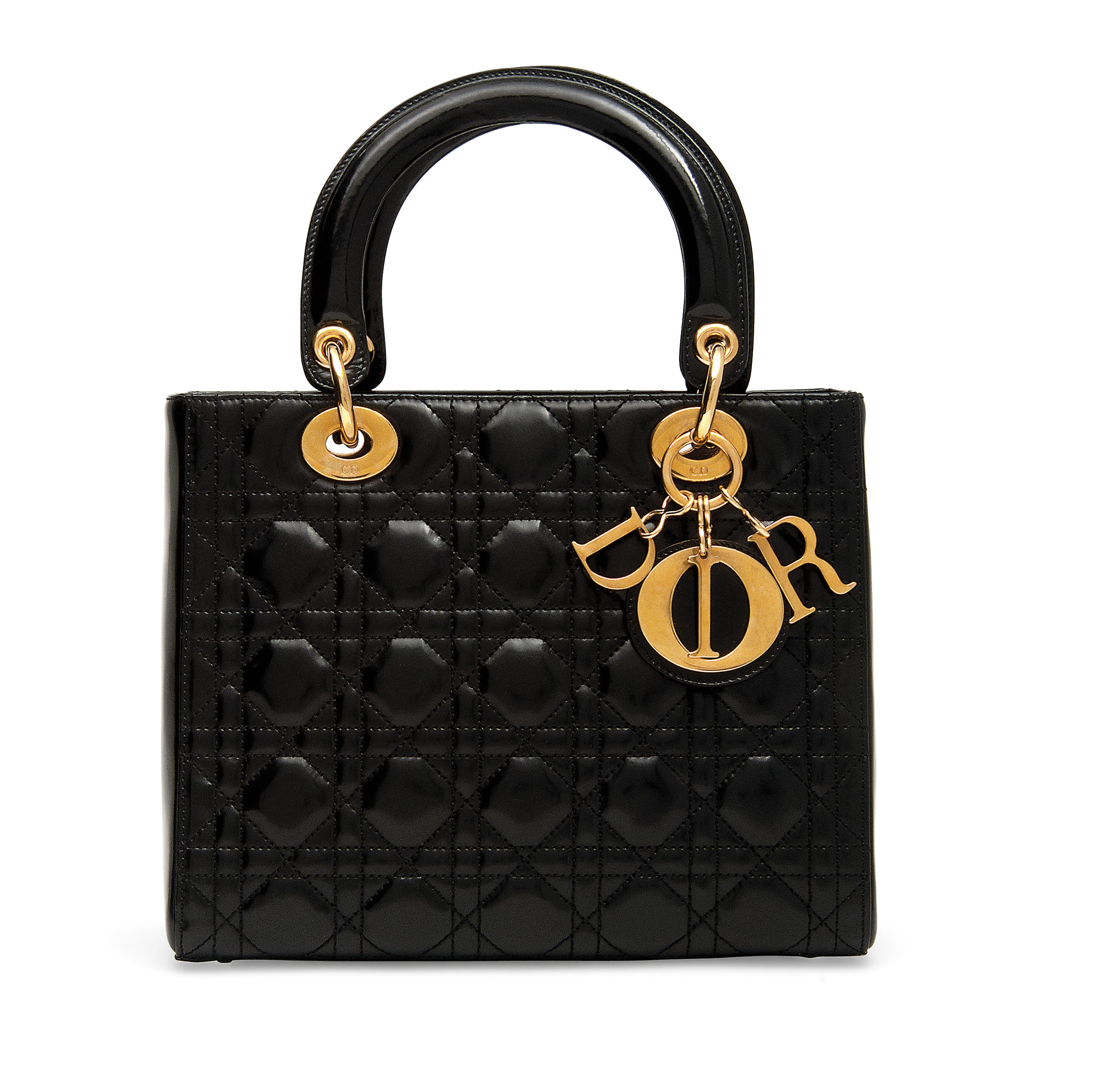 Dior black patent handbag cheap