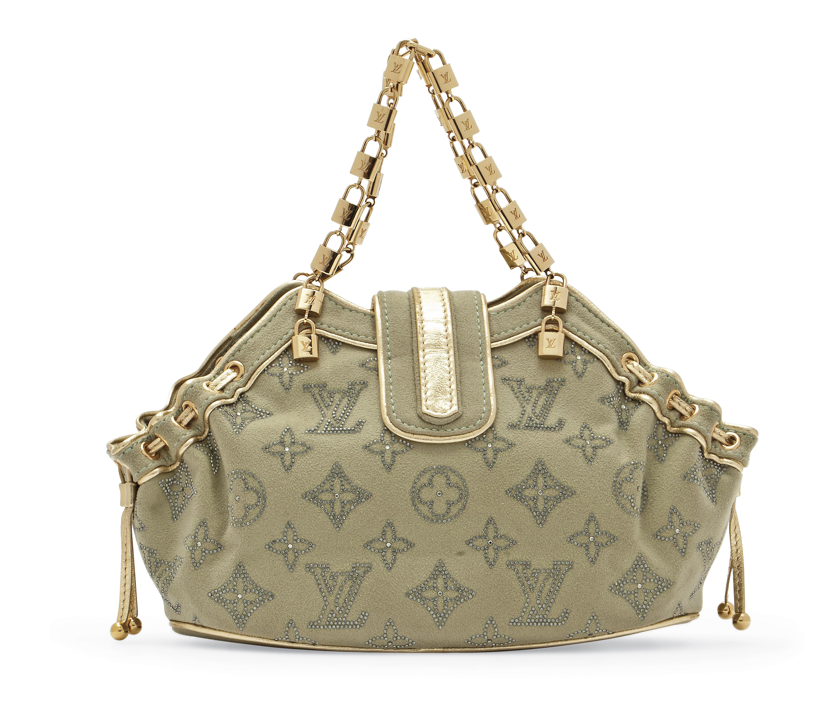 A LIMITED EDITION JADE GREEN MONOGRAM SUEDE SWAROVSKI STRASS THEDA BAG LES EXTRAORDINAIRES LOUIS VUITTON 2004 Christie s
