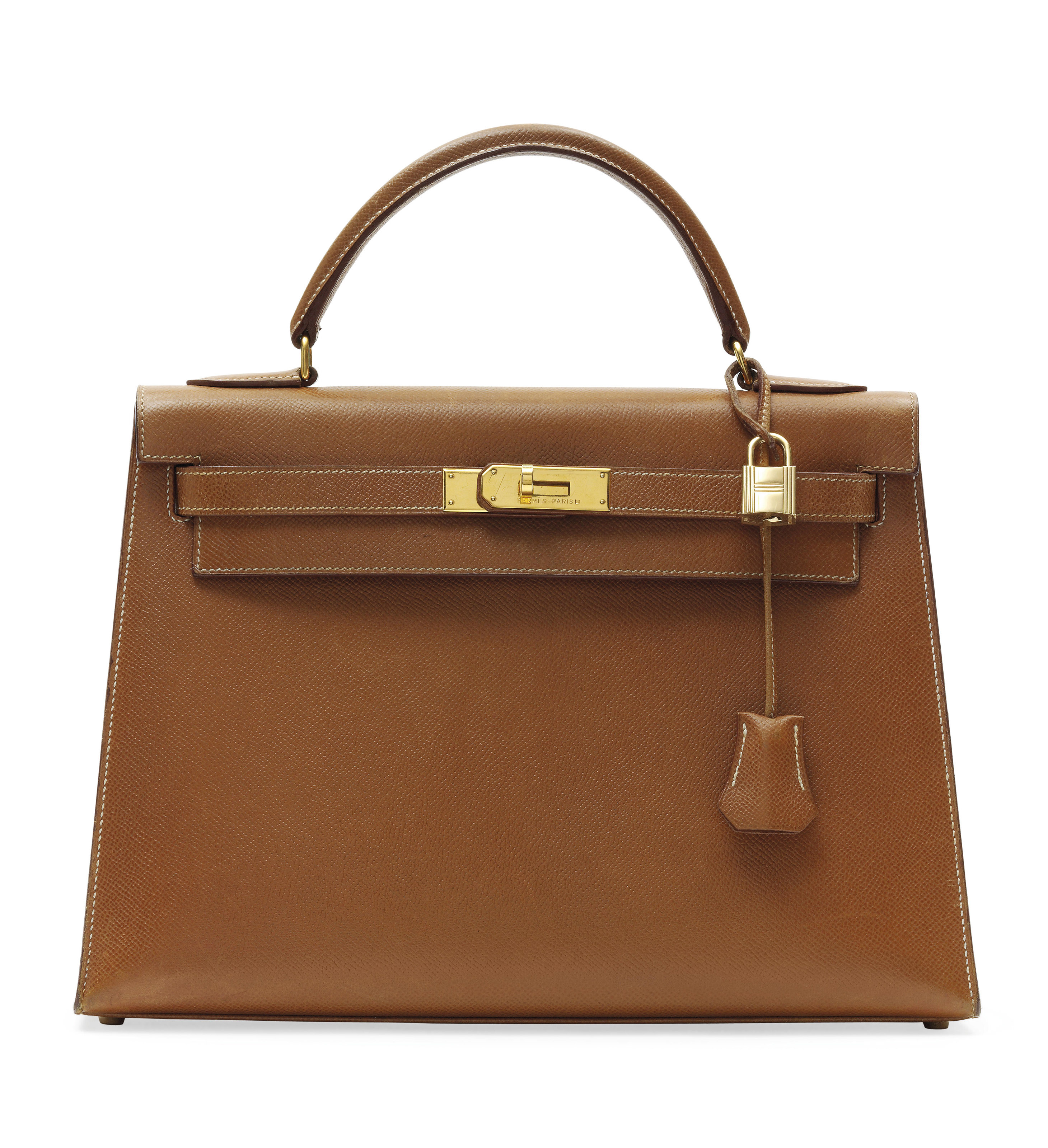 A CHESTNUT BROWN PÉCARI LEATHER KELLY BAG, HERMÈS, PROBABLY 1959