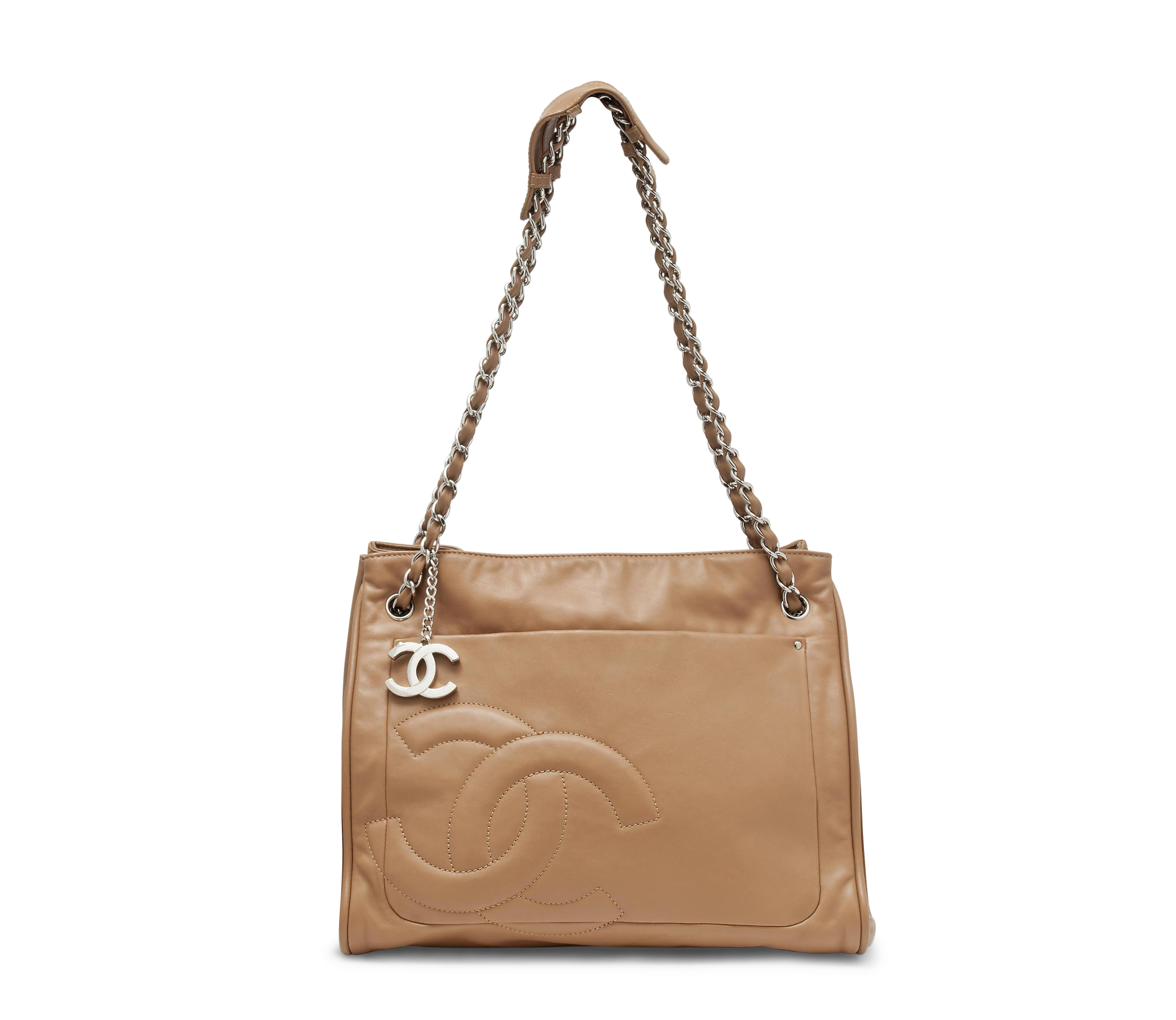 A BEIGE LEATHER TOTE BAG, CHANEL, 2006-08 | Christie's