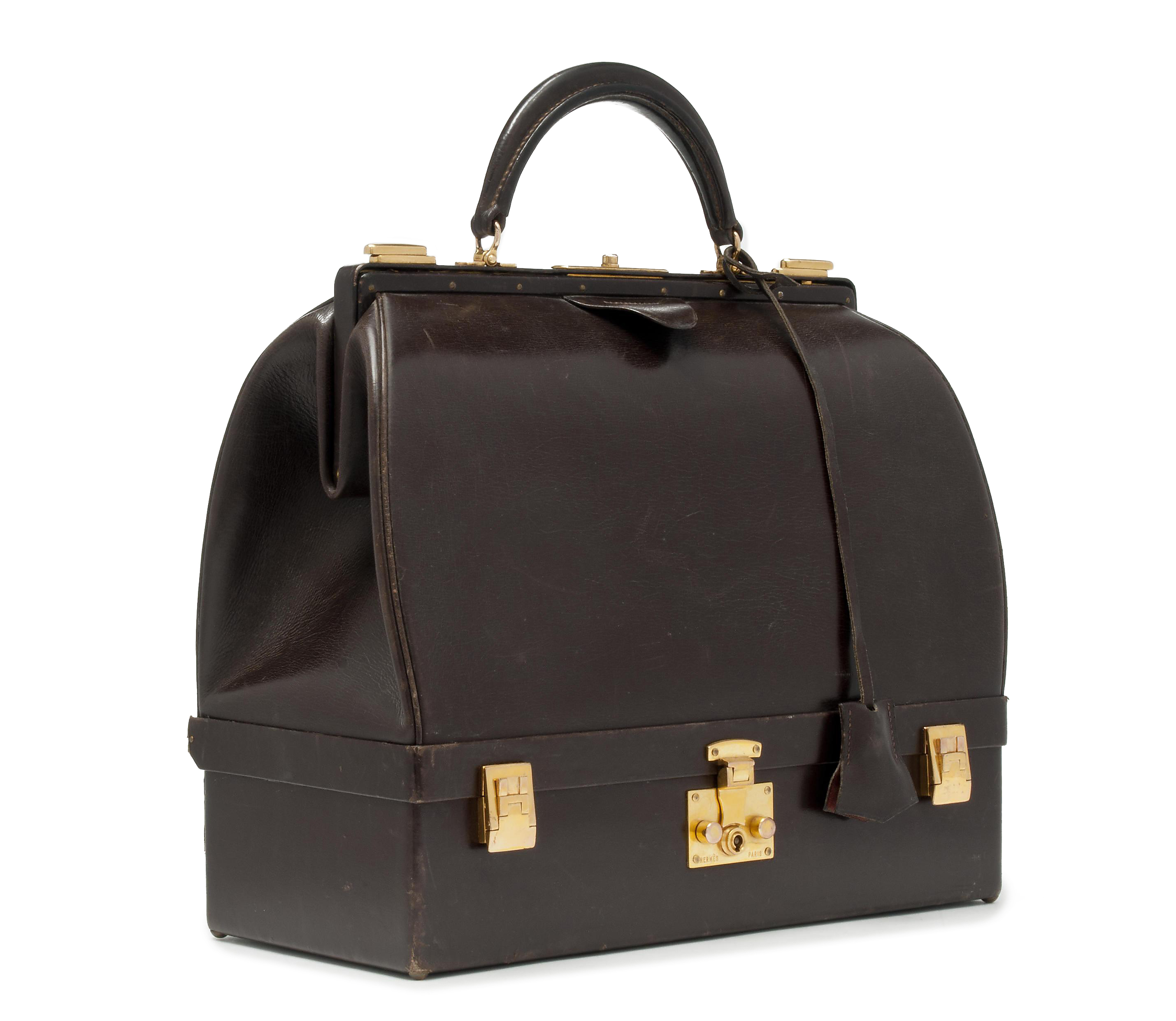 A CHOCOLATE BOX LEATHER SAC MALETTE BAG HERM S 1960S Christie s