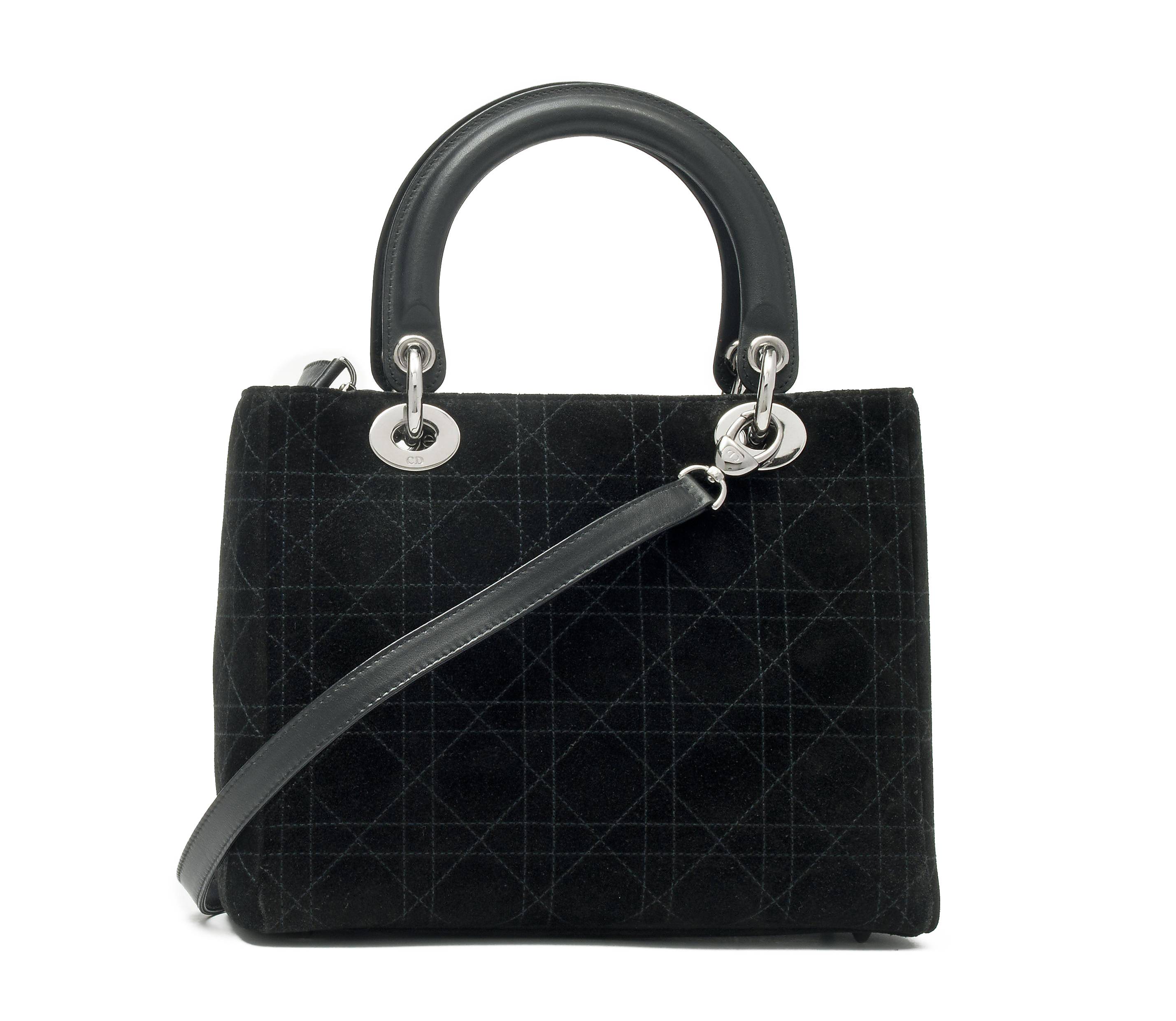 A BLACK SUEDE LADY DIOR BAG, CHRISTIAN DIOR, 2003 | Christie's