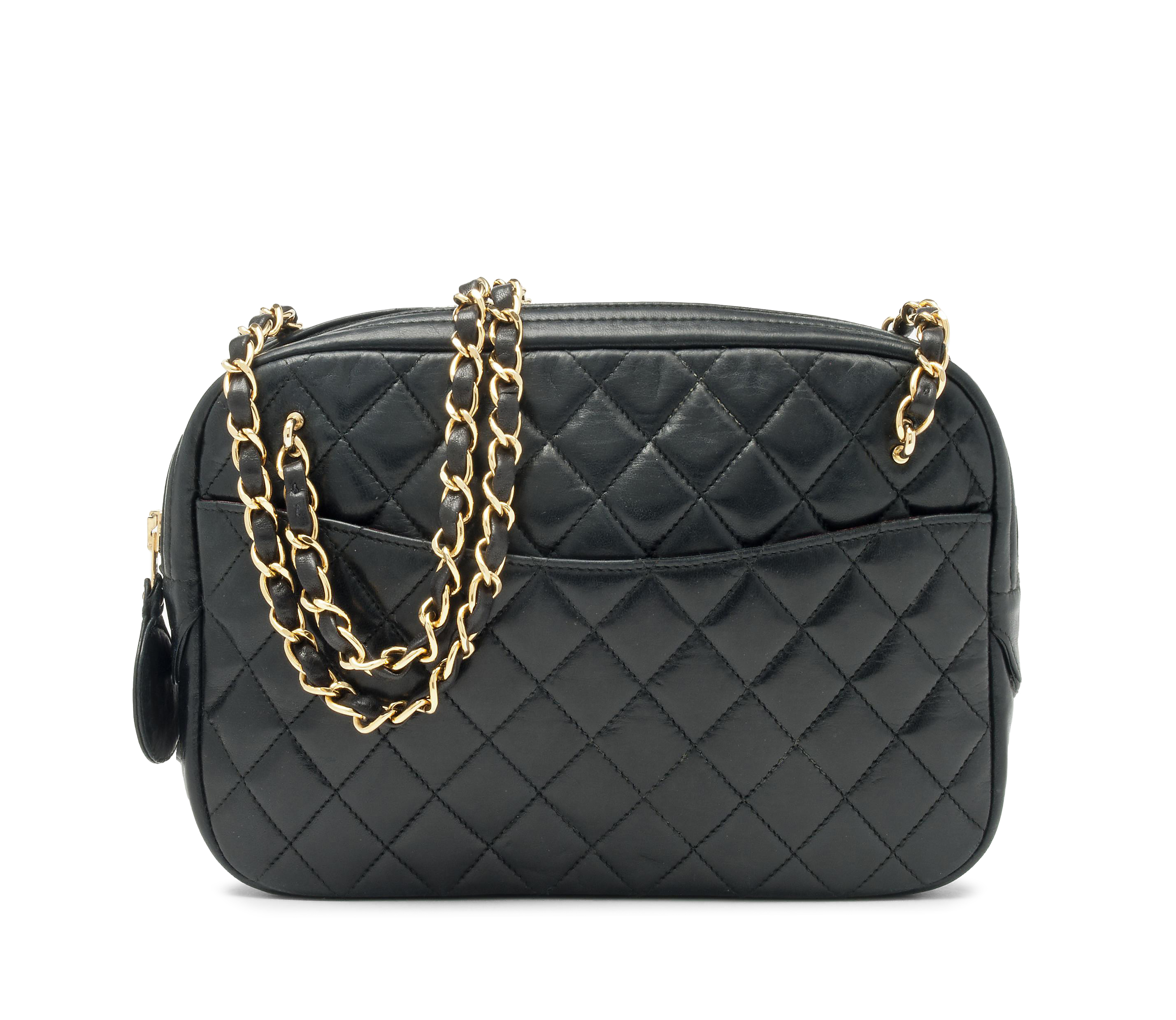 A NAVY LAMBSKIN LEATHER CAMERA BAG, CHANEL, 198991 Christie’s