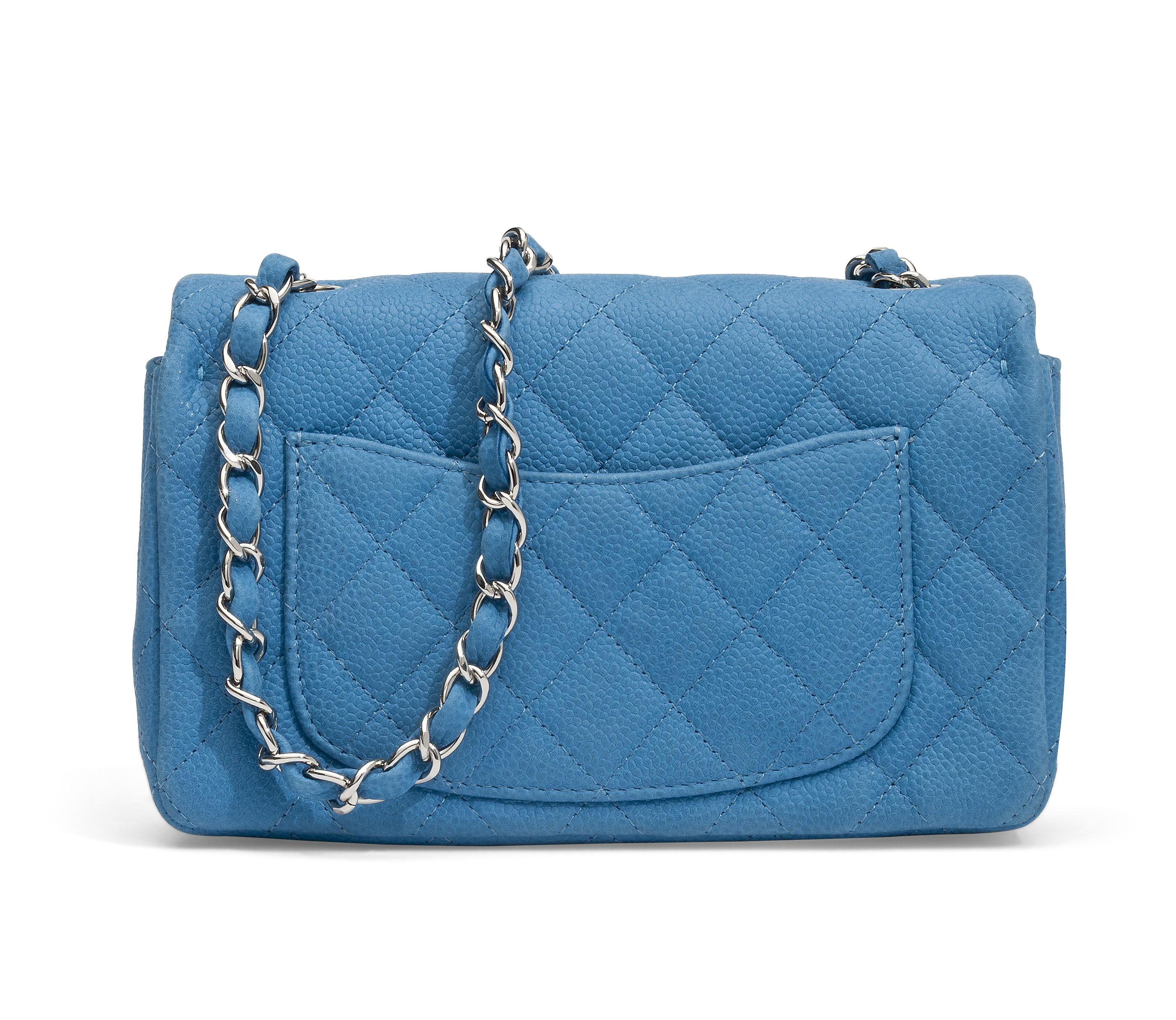 Chanel blue sling bag hot sale